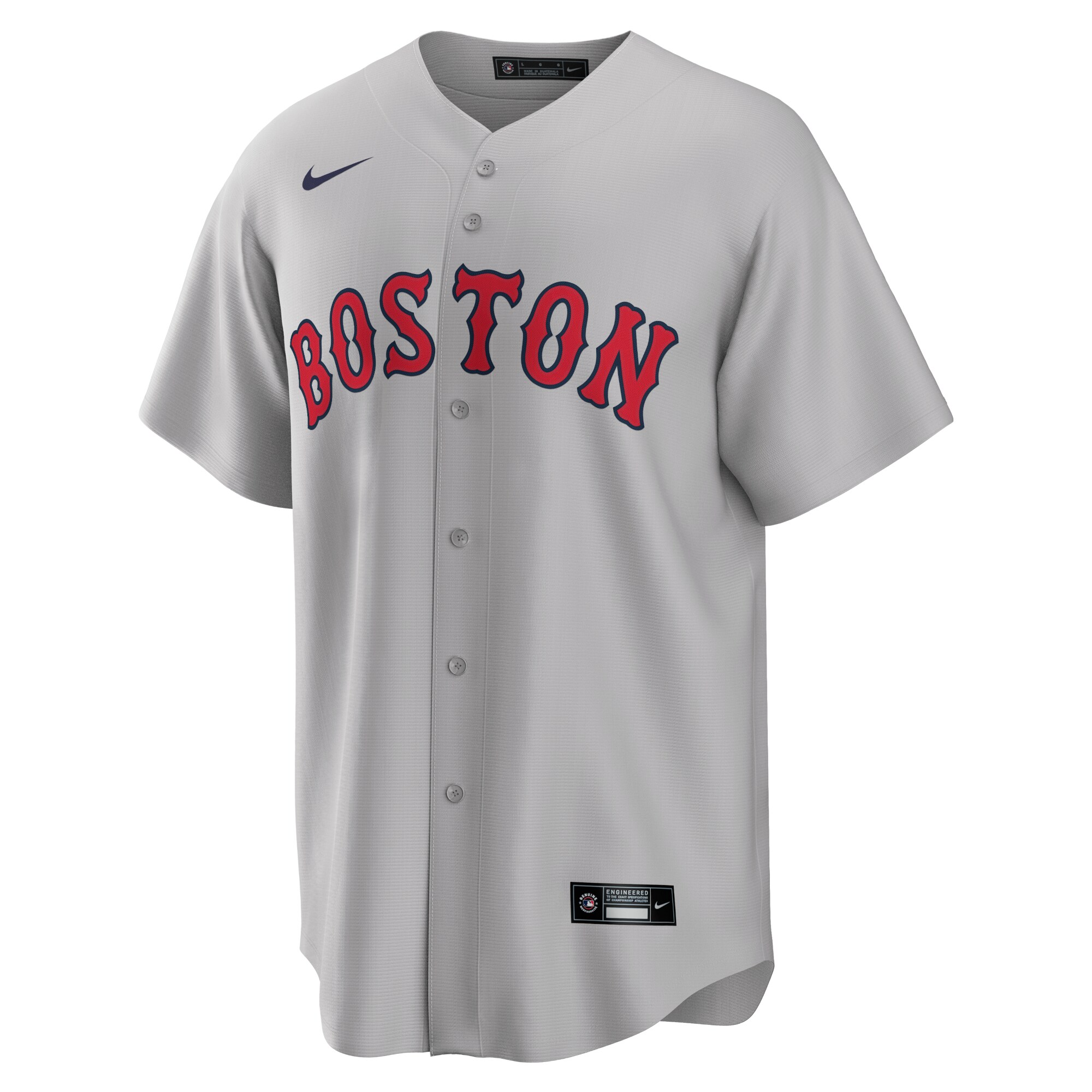Alternative view of Men's Boston Red Sox Gray Road Team Jersey