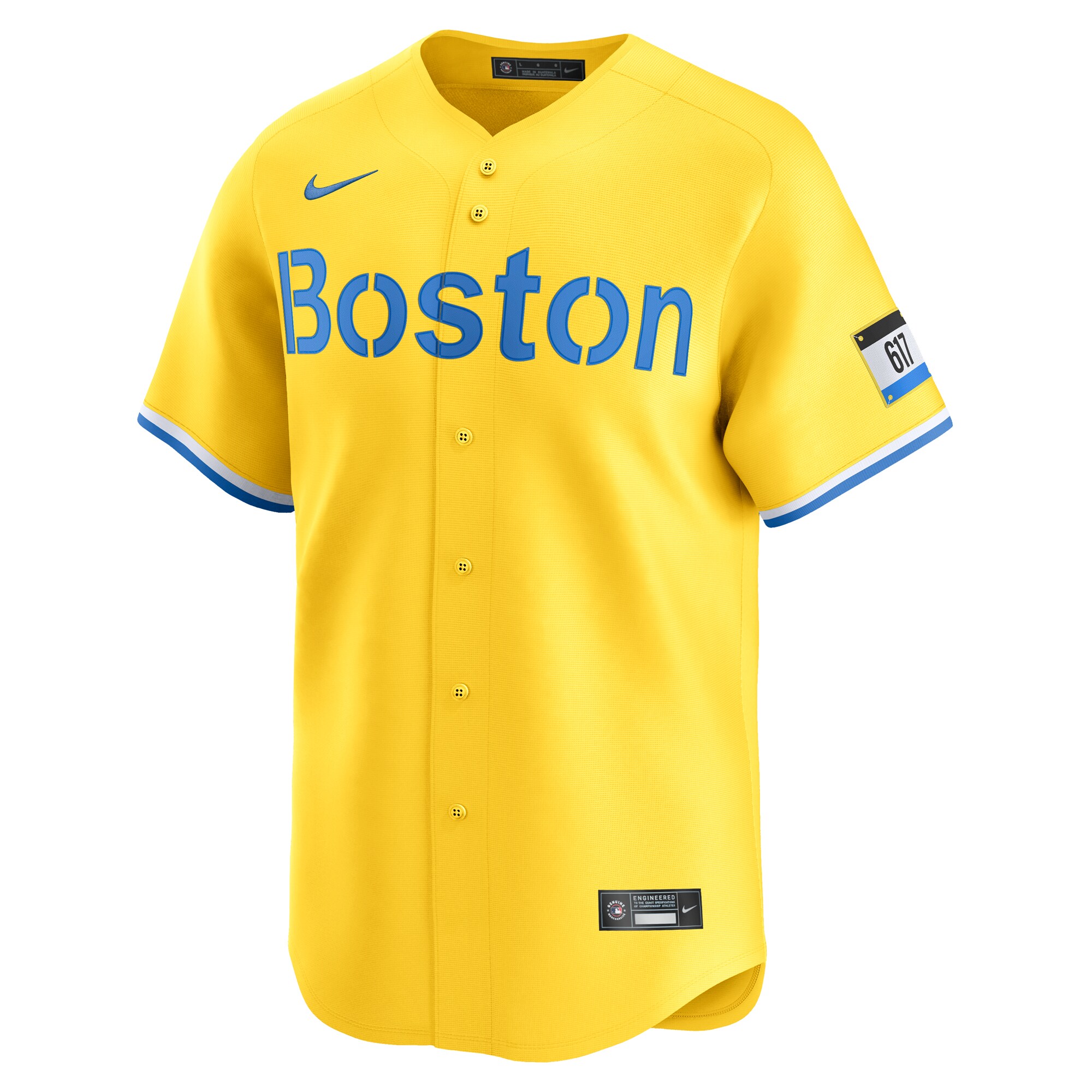 Alternative view of Men's Boston Red Sox Rafael Devers Gold City Connect Limited Player Jersey