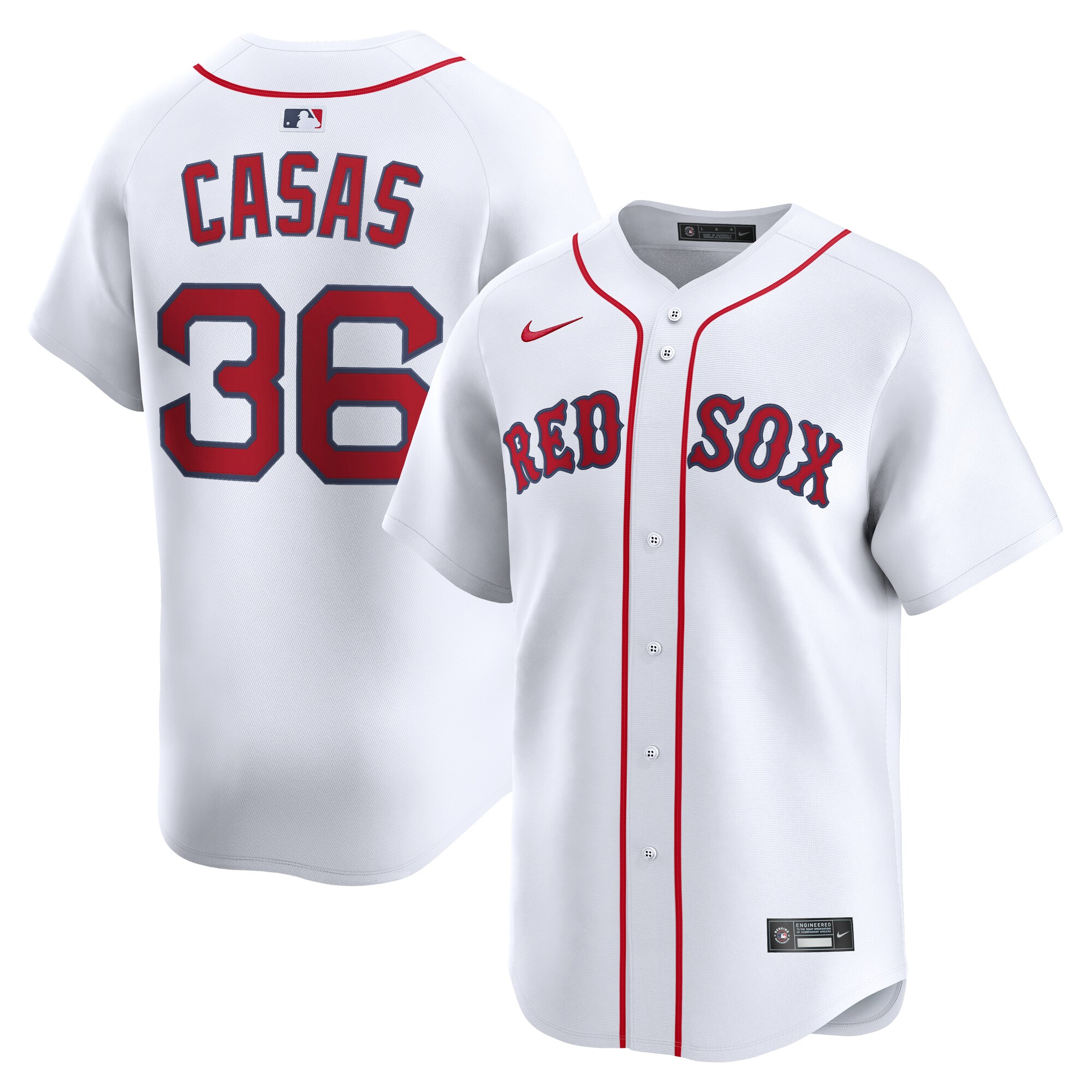 Men's Boston Red Sox Triston Casas White Alternate Limited Player Jersey