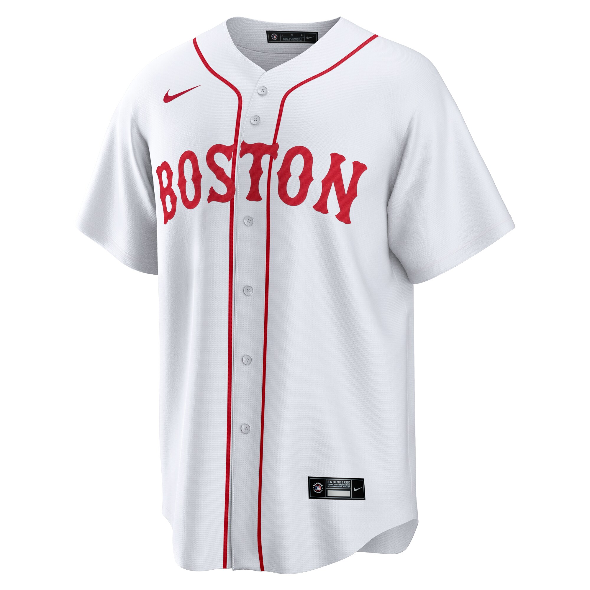 Alternative view of Men's Boston Red Sox White Alternate Team Jersey