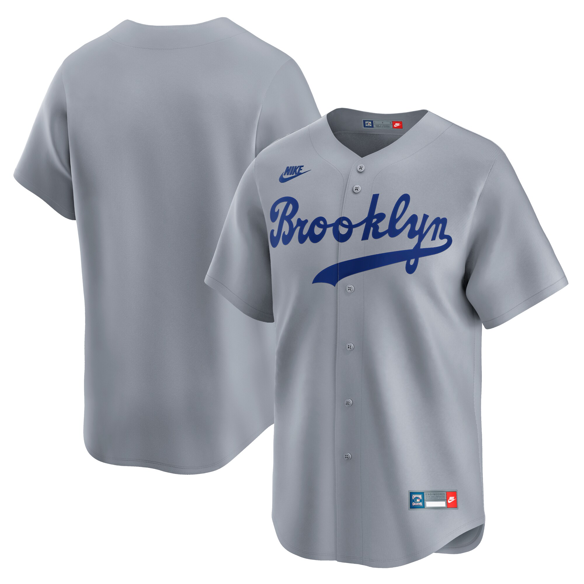 Men's Brooklyn Dodgers Gray Cooperstown Collection Limited Jersey 