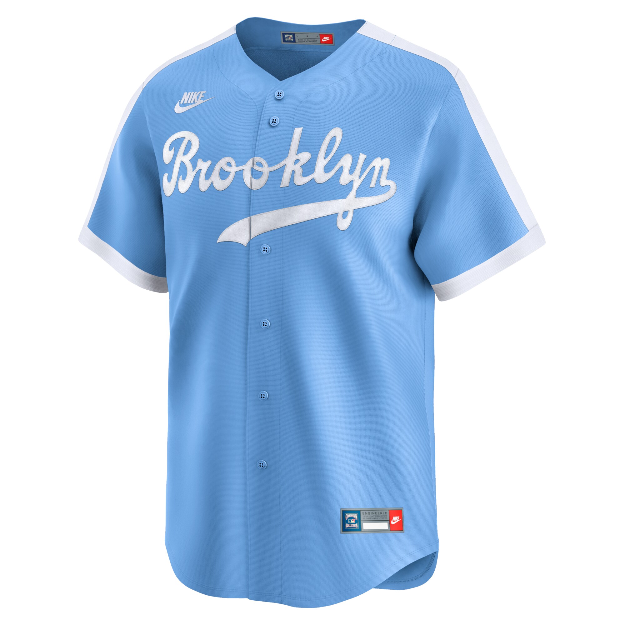 Alternative view of Men's Brooklyn Dodgers Jackie Robinson Royal Throwback Cooperstown Collection Limited Jersey 