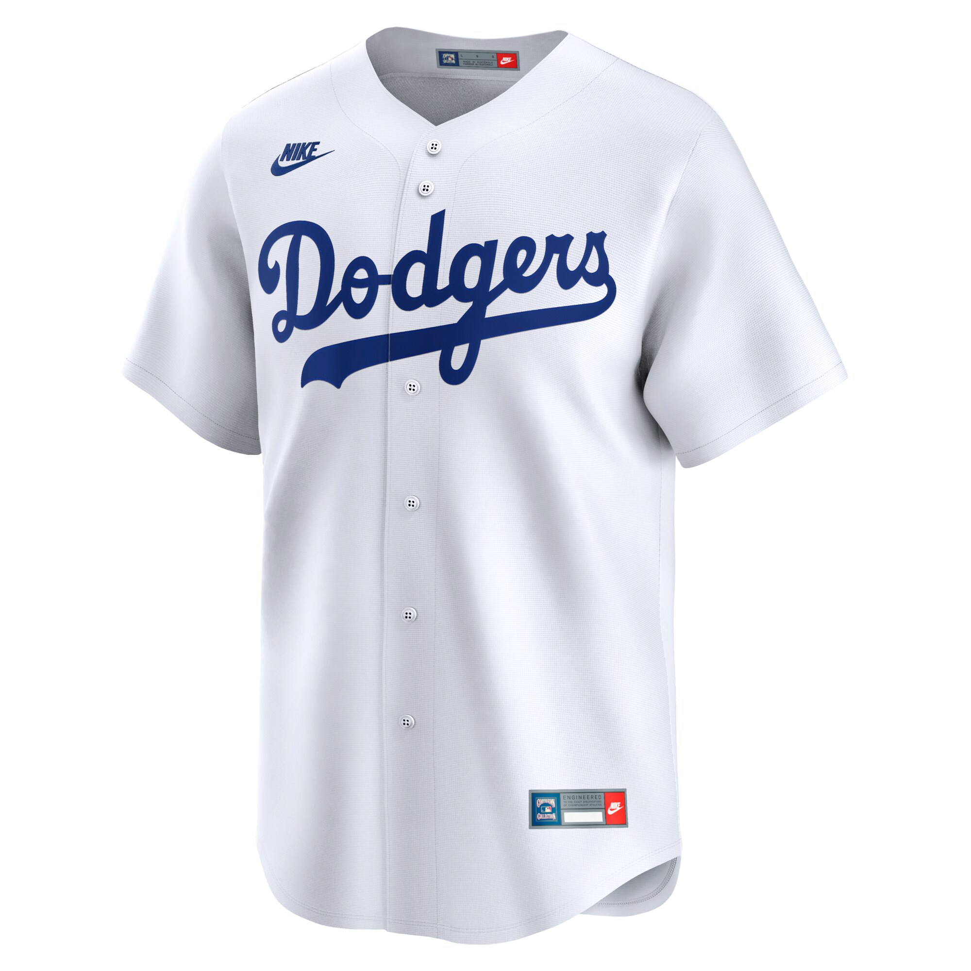 Alternative view of Men's Brooklyn Dodgers Jackie Robinson White Throwback Cooperstown Collection Limited Jersey