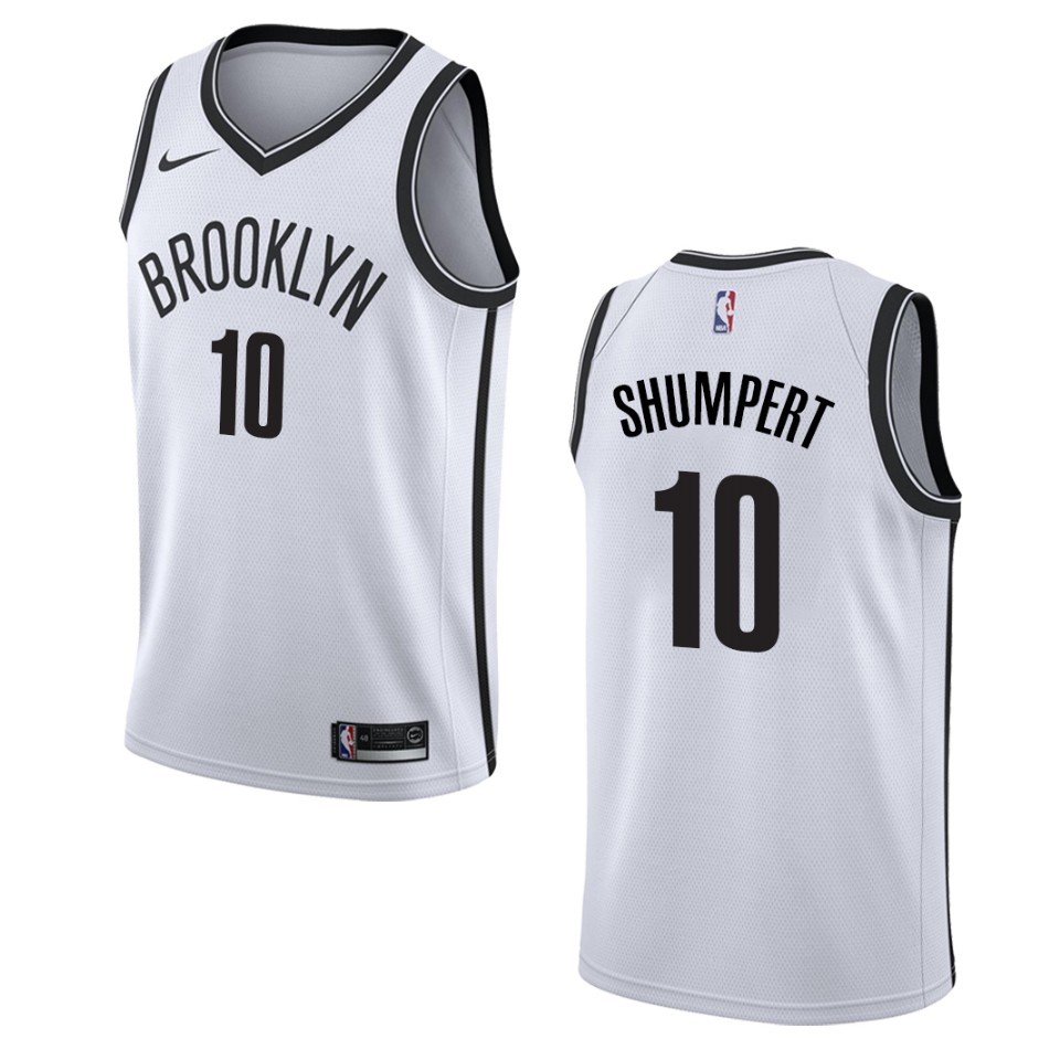 Men's Brooklyn Nets #10 Iman Shumpert Association Swingman Jersey - White