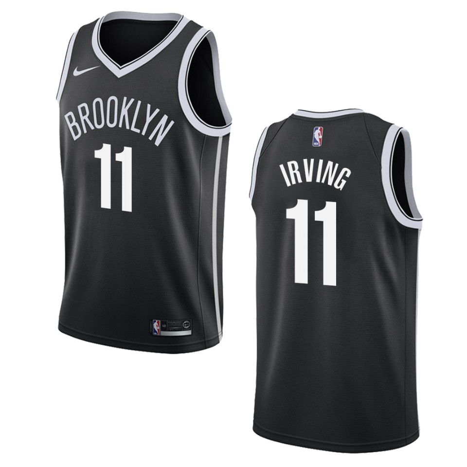 Men's Brooklyn Nets #11 Kyrie Irving Icon Swingman Jersey - Black