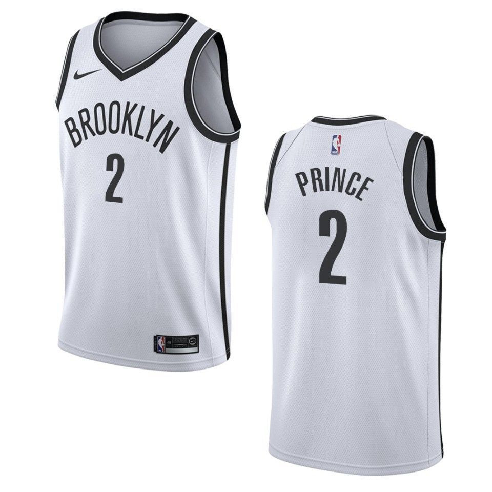 Men's Brooklyn Nets 2 Taurean Prince Association Swingman Jersey - White - JS669 