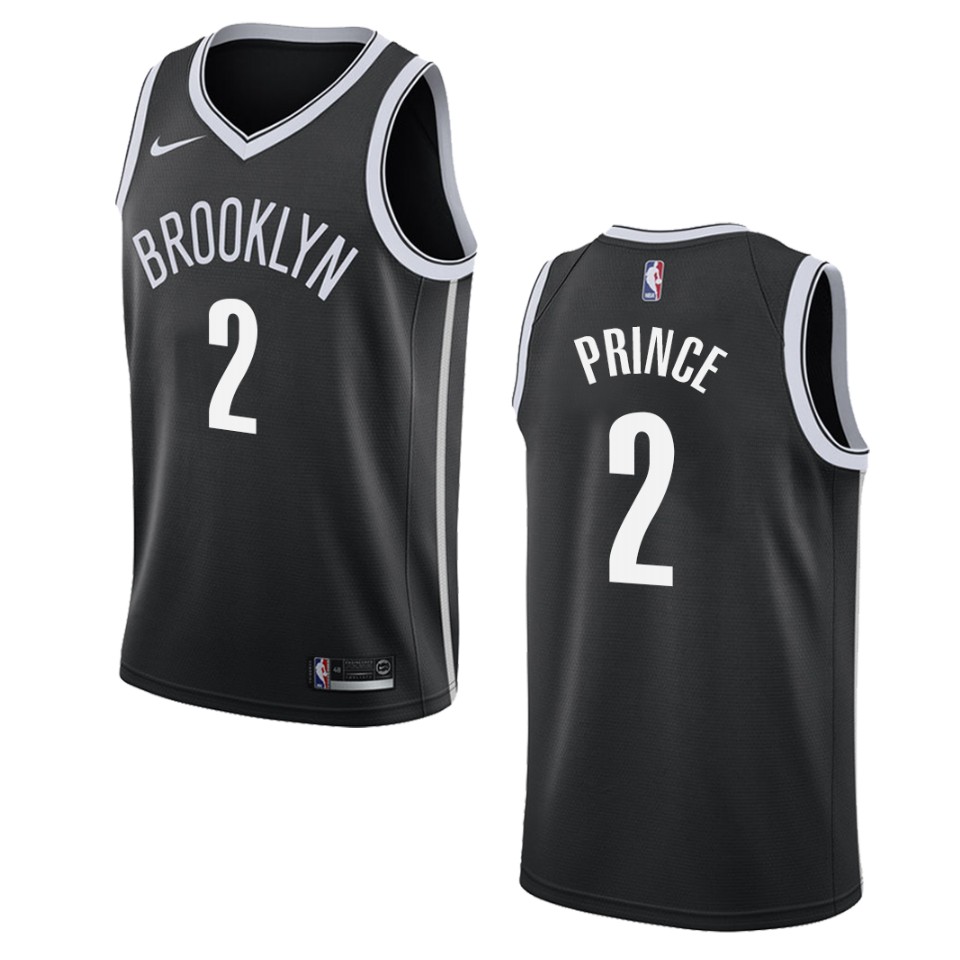 Men's Brooklyn Nets #2 Taurean Prince Icon Swingman Jersey - Black