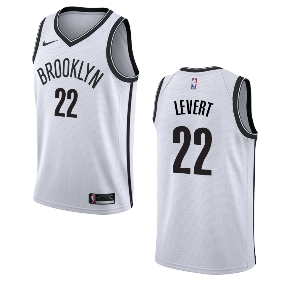 Men's Brooklyn Nets #22 Caris Levert Association Swingman Jersey - White