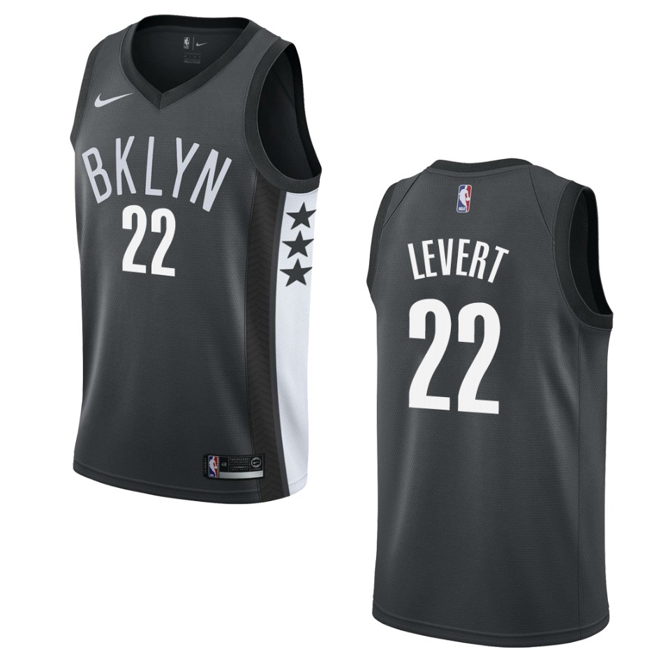 Men's Brooklyn Nets #22 Caris Levert Statement Swingman Jersey - Black