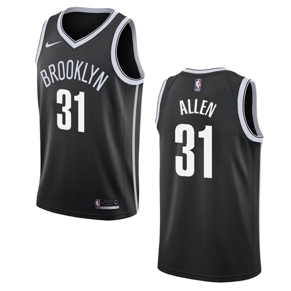 Men's Brooklyn Nets #31 Jarrett Allen Icon Swingman Jersey - Black