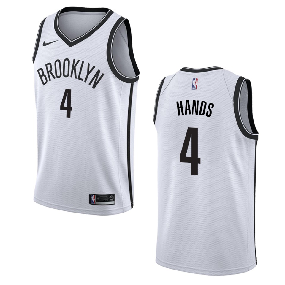 Men's Brooklyn Nets #4 Jaylen Hands Association Swingman Jersey - White