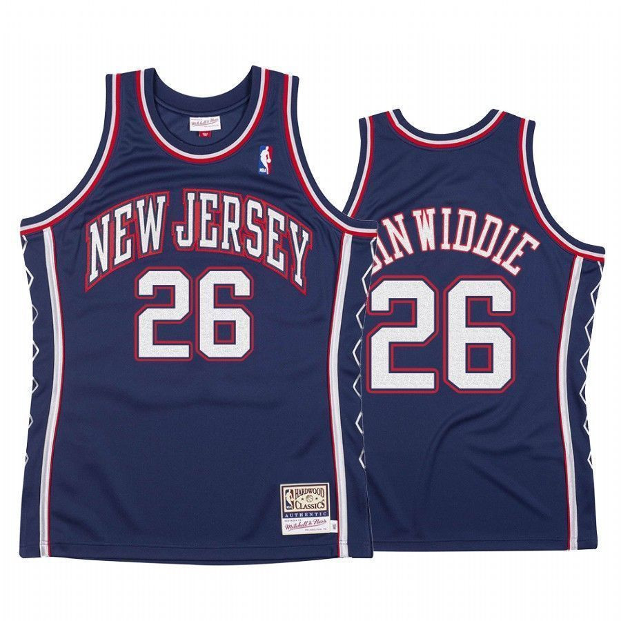 Men's Brooklyn Nets Spencer Dinwiddie 26 Hardwood Classics Jersey - JS739 