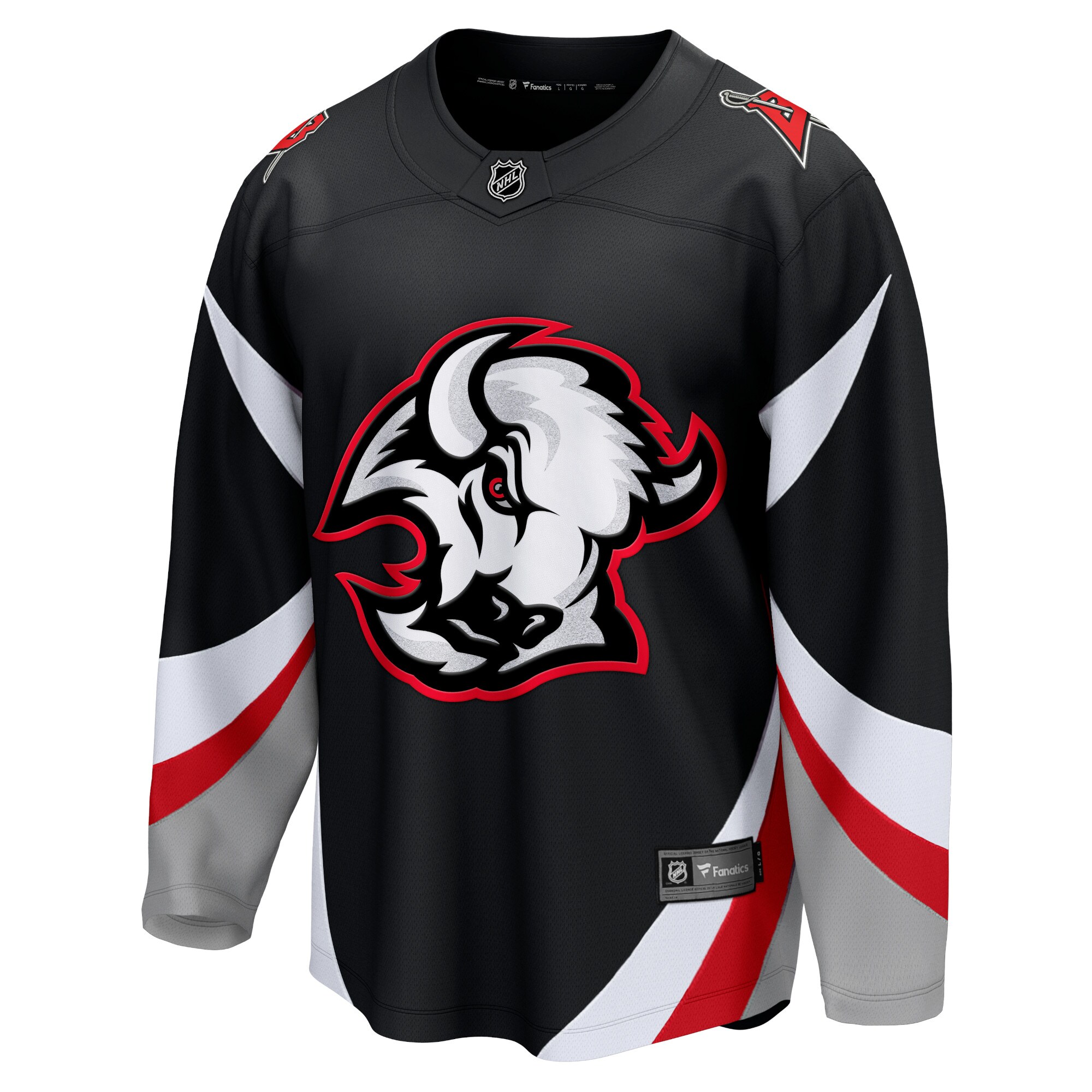 Alternative view of Men's Buffalo Sabres Black Alternate Premier Breakaway Blank Jersey - JS358 