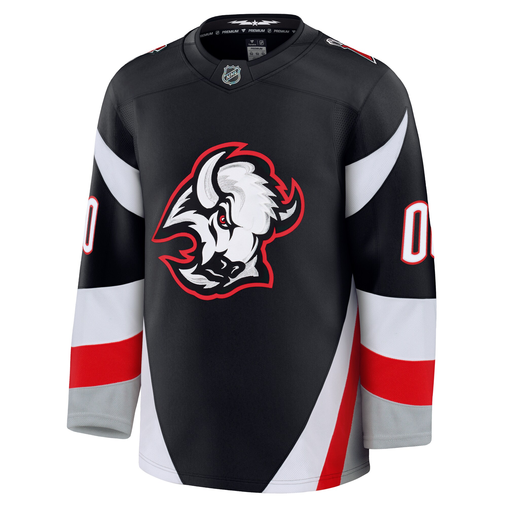 Alternative view of Men's Buffalo Sabres Black Alternate Premium Custom Jersey - JS600 