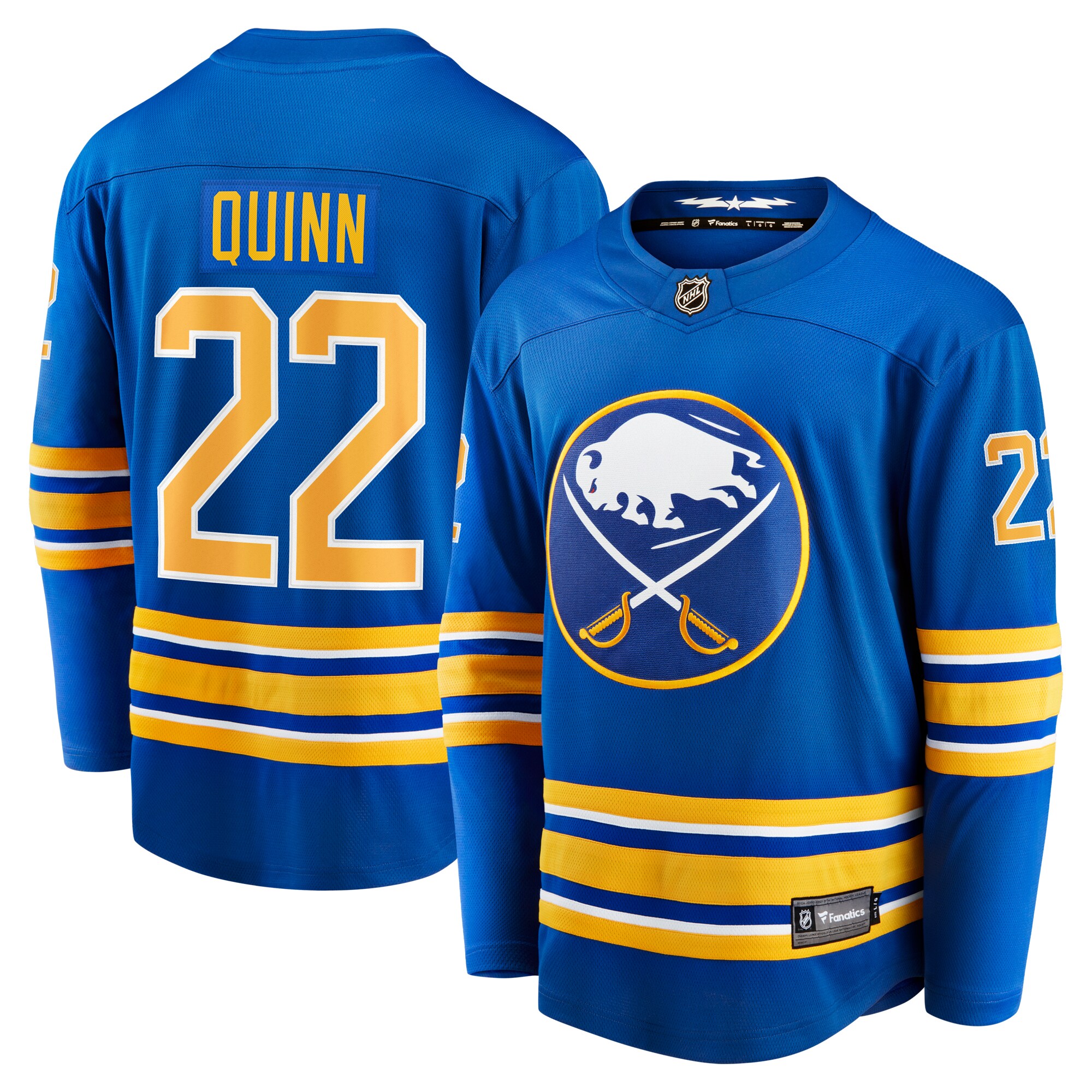 Men's Buffalo Sabres Jack Quinn Royal Home Breakaway Jersey - JS737 