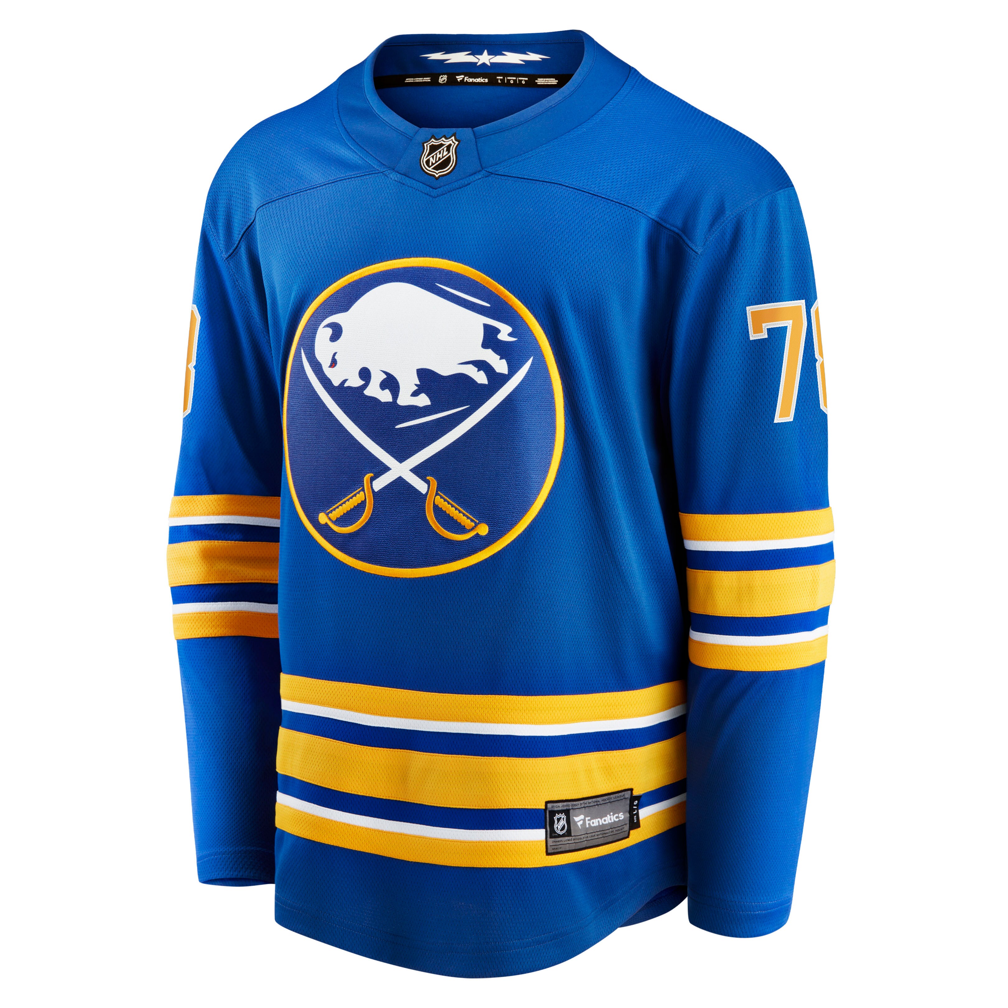 Alternative view of Men's Buffalo Sabres Jacob Bryson Royal Home Breakaway Player Jersey - JS871 