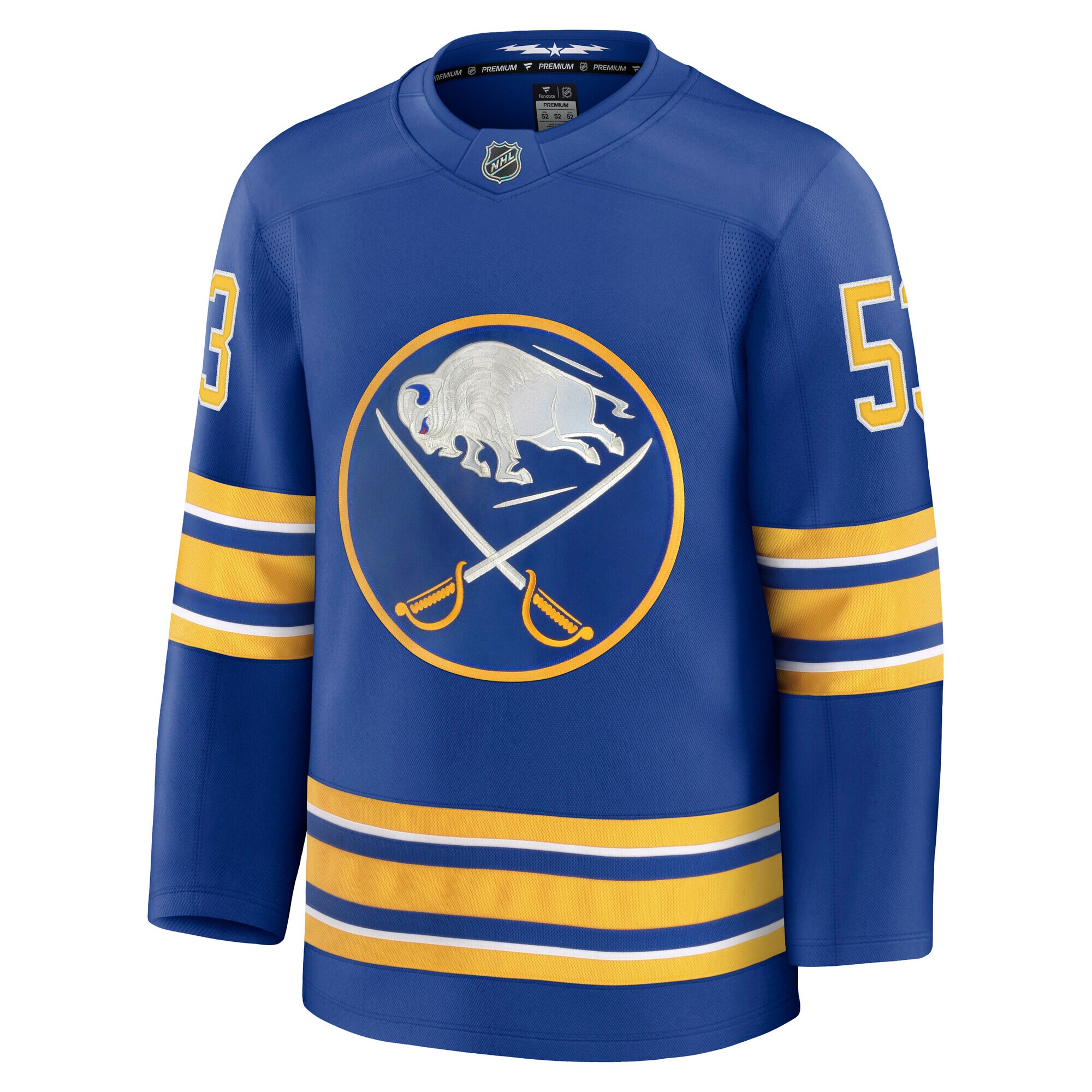 Alternative view of Men's Buffalo Sabres Jeff Skinner Royal Home Premium Jersey - JS165 