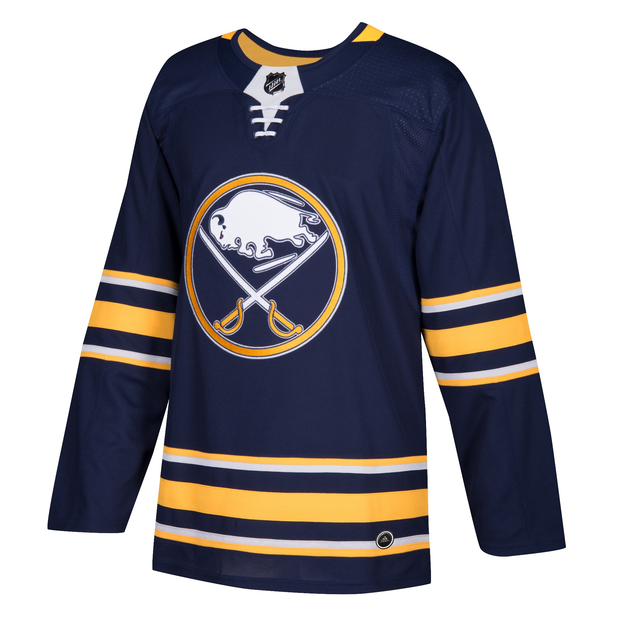 Alternative view of Men's Buffalo Sabres Navy Home Blank Jersey - JS185 