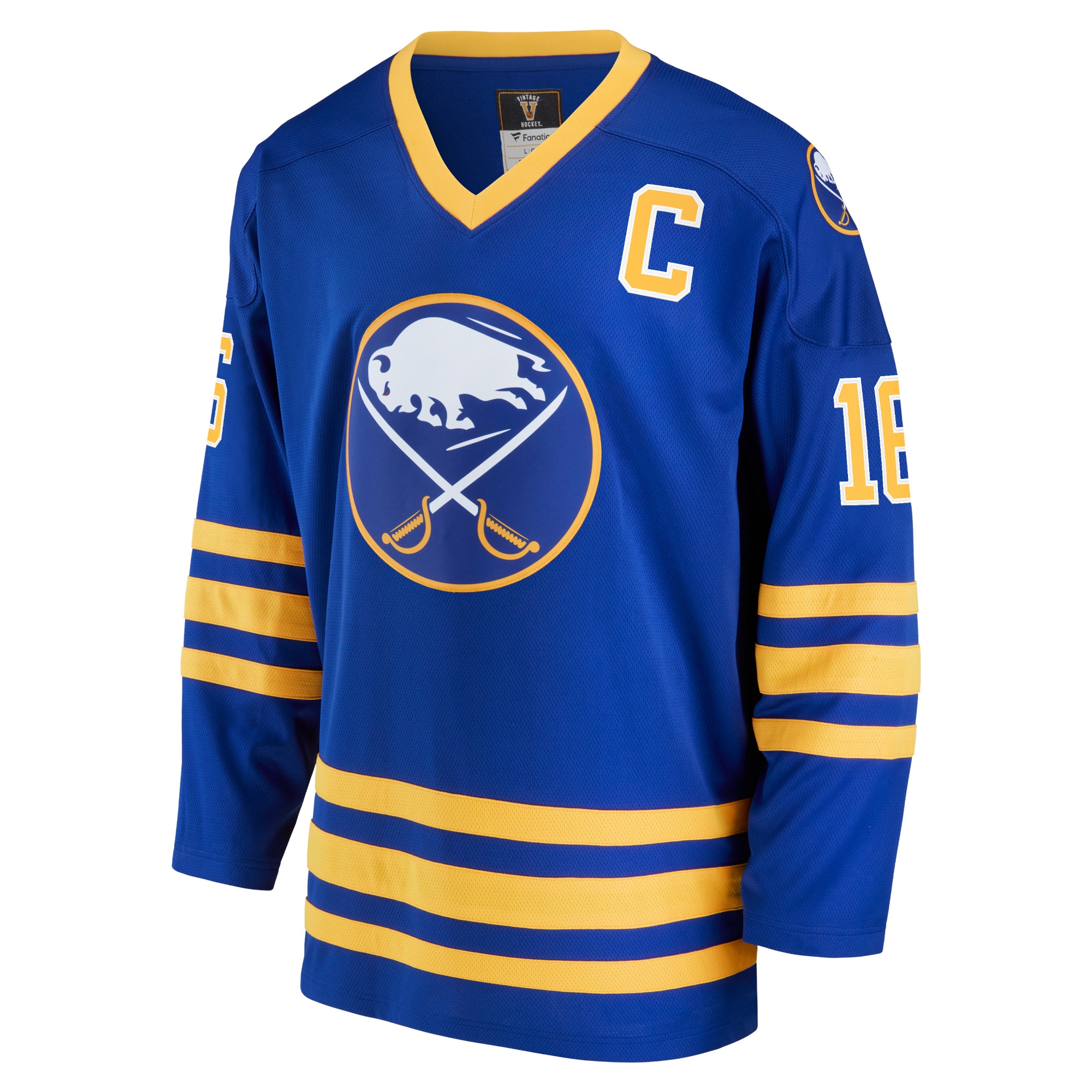 Alternative view of Men's Buffalo Sabres Pat LaFontaine Royal Breakaway Retired Player Jersey - JS844 