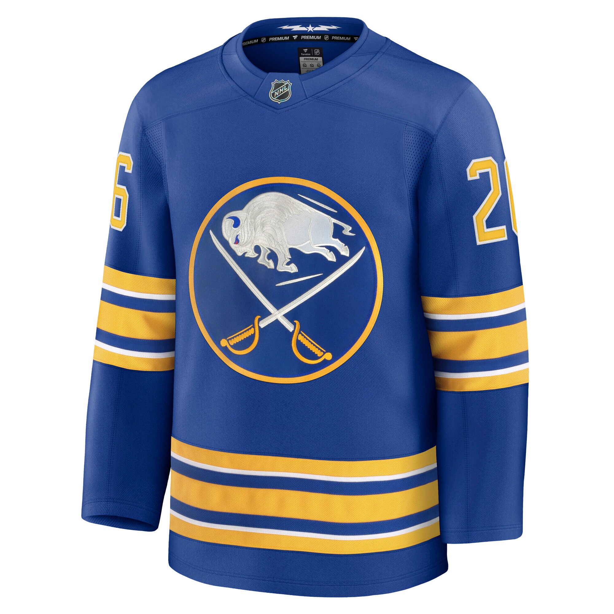 Alternative view of Men's Buffalo Sabres Rasmus Dahlin Royal Home Premium Jersey - JS793 