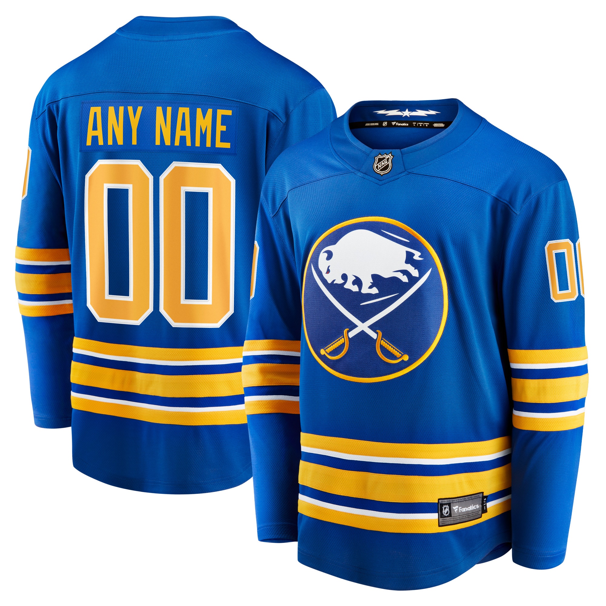 Men's Buffalo Sabres Royal Home Breakaway Custom Jersey - JS564 