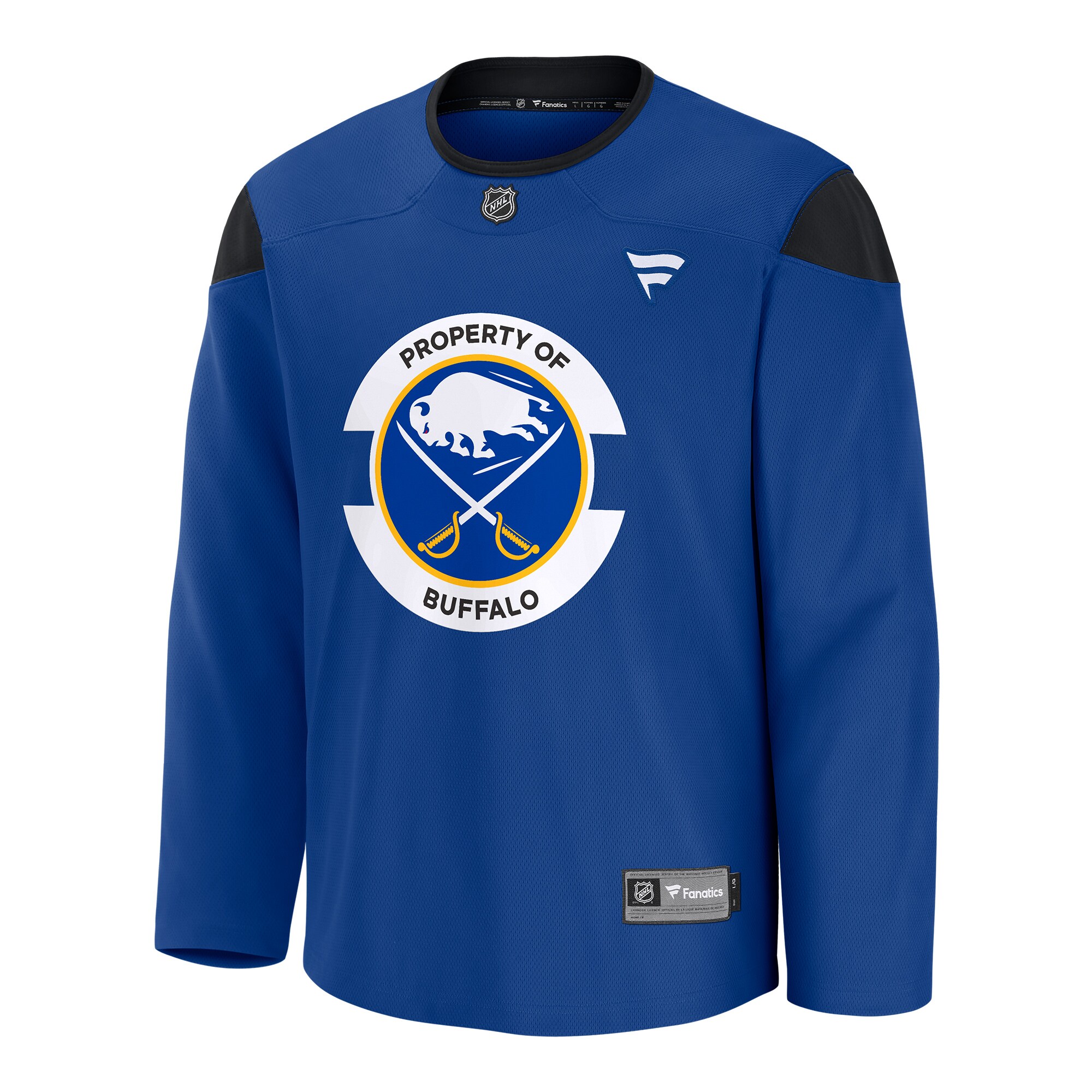 Alternative view of Men's Buffalo Sabres Royal Home Practice Jersey - JS999 