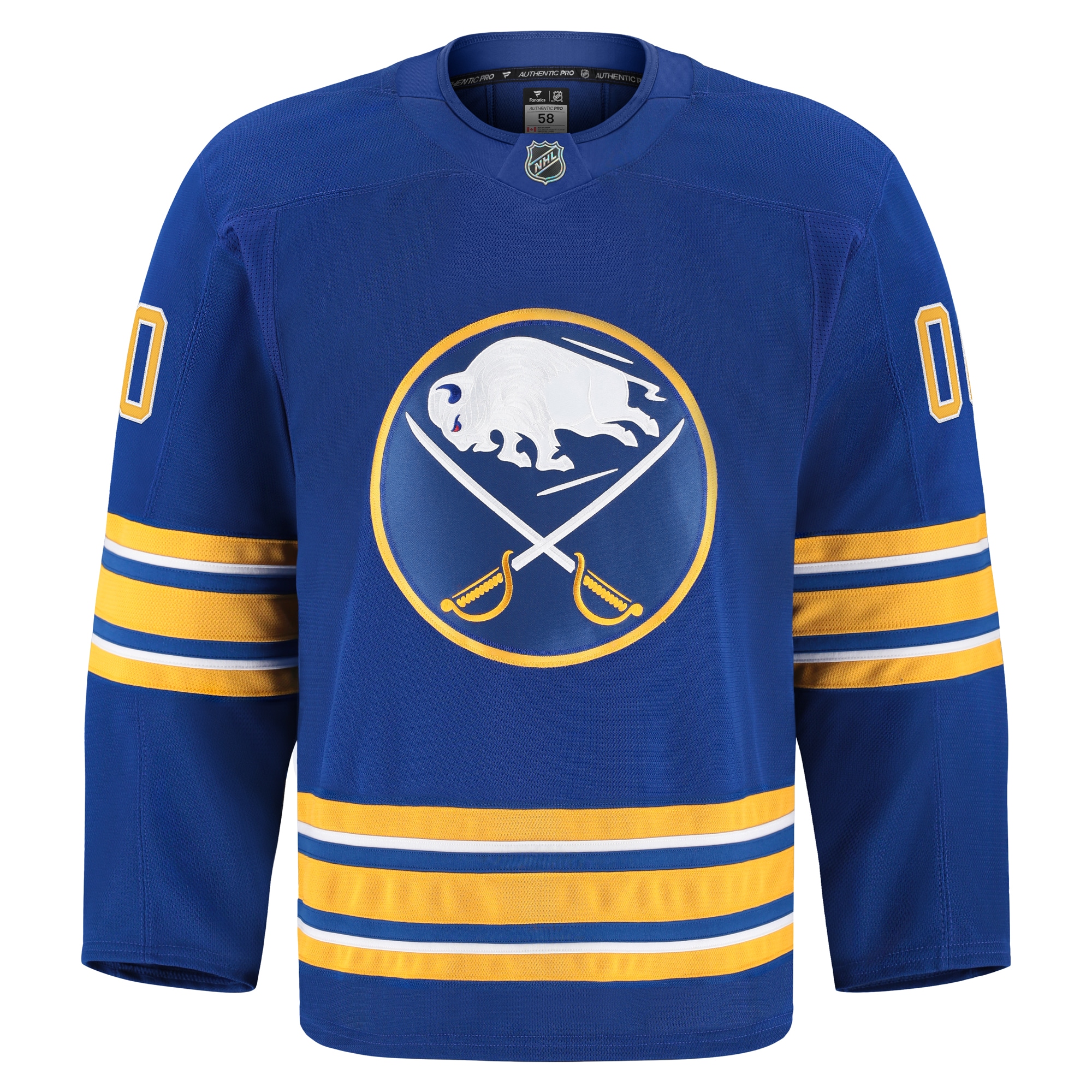 Alternative view of Men's Buffalo Sabres Royal Home Pro Custom Jersey - JS225 