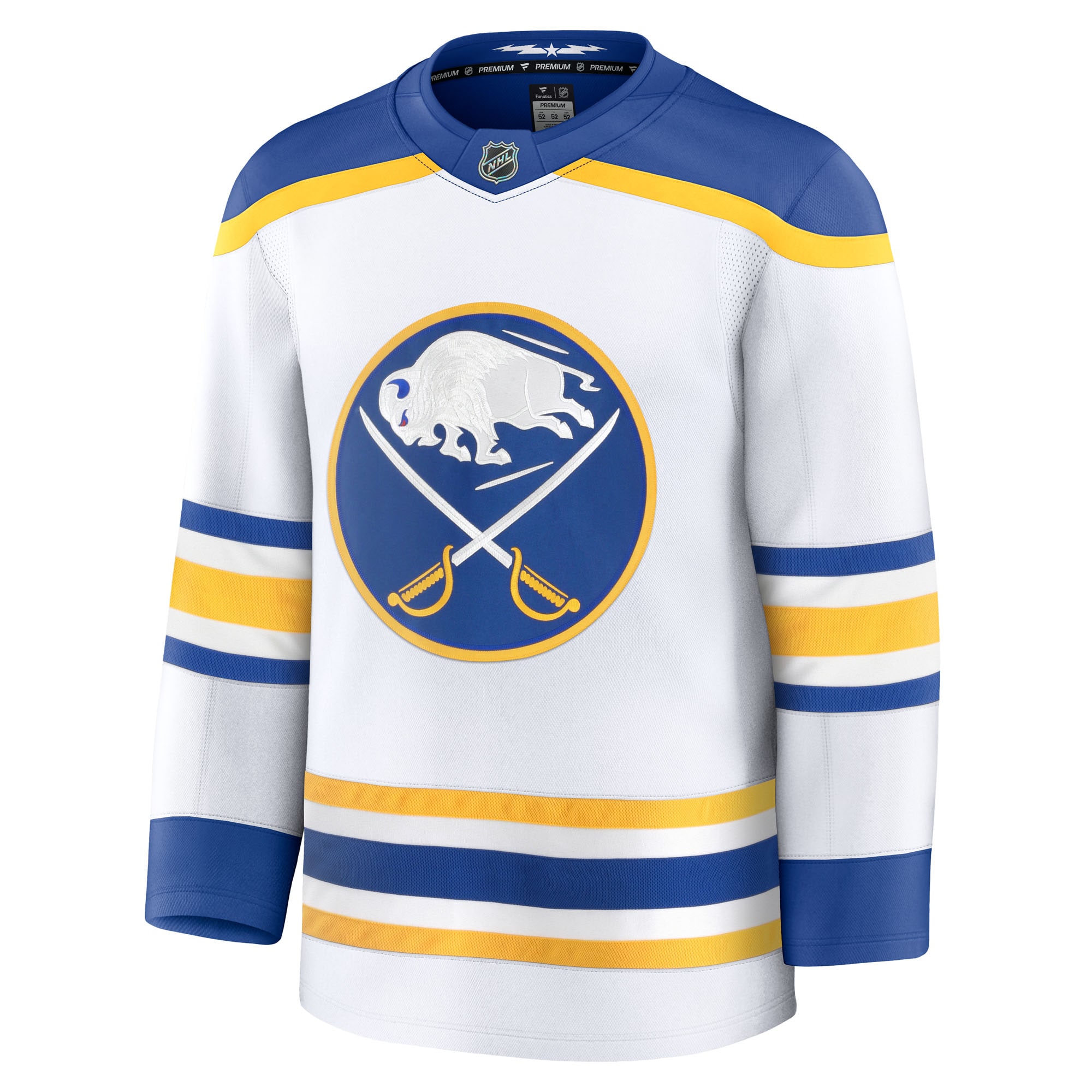 Alternative view of Men's Buffalo Sabres White Away Premium Jersey - JS961 