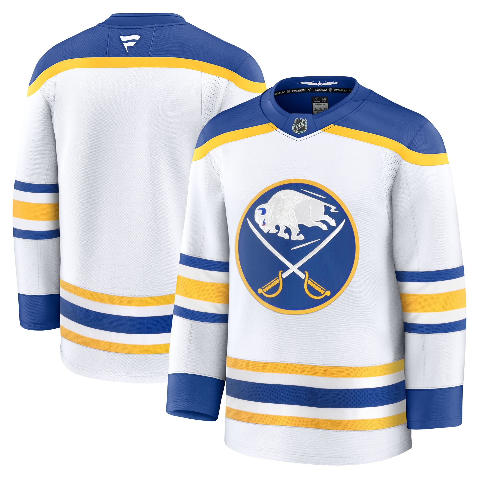 Men's Buffalo Sabres White Away Premium Jersey - JS961 