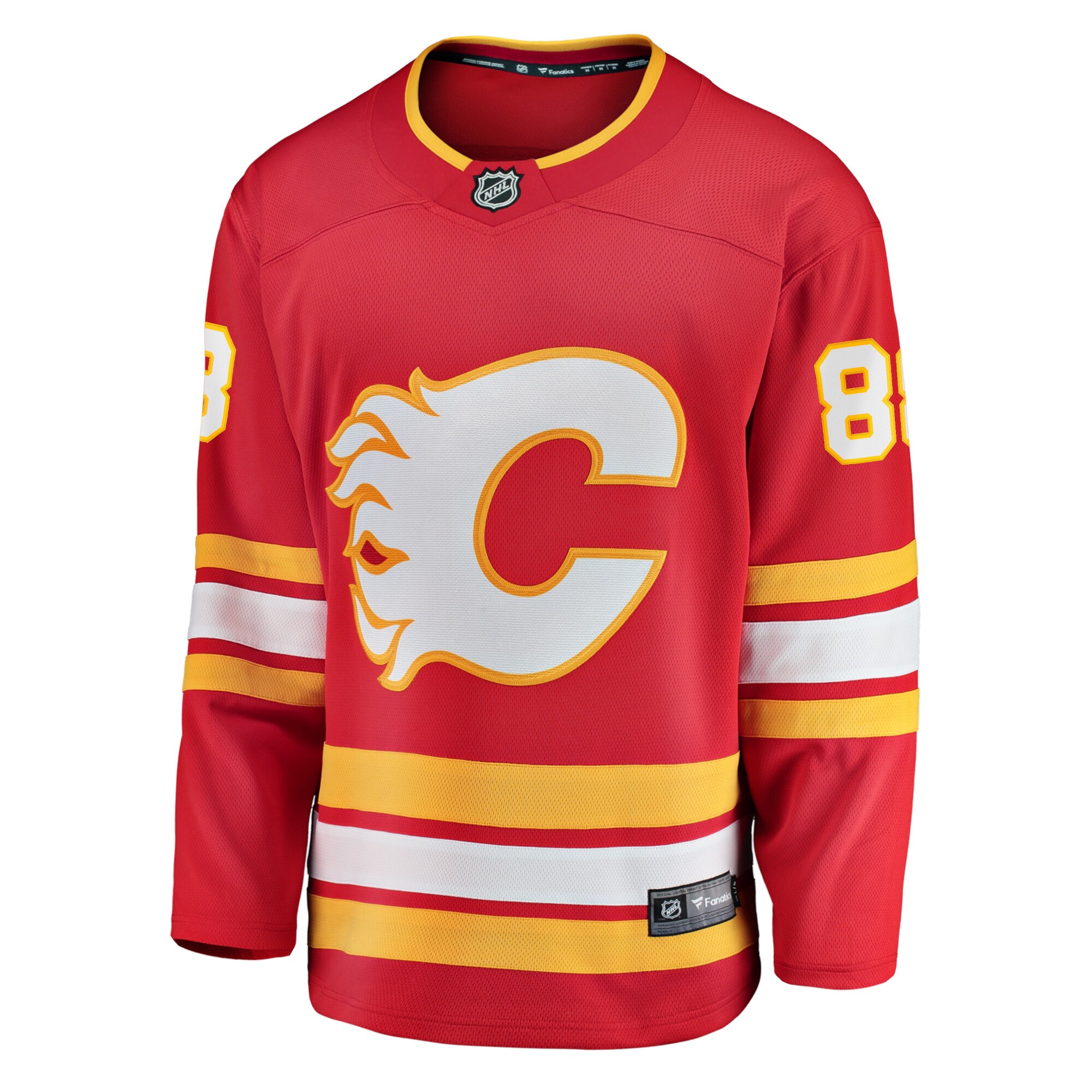 Alternative view of Men's Calgary Flames Andrew Mangiapane Red Home Breakaway Player Jersey - JS323 