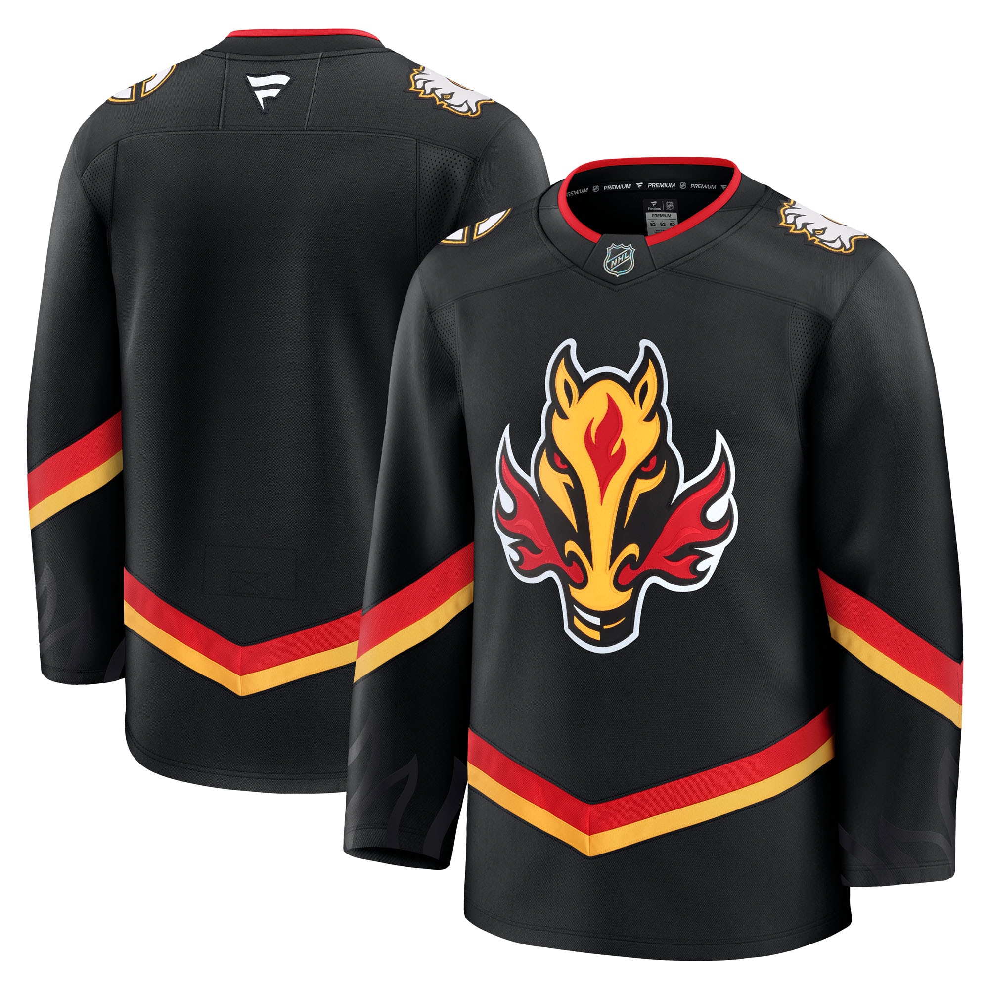 Men's Calgary Flames Black Alternate Premium Jersey - JS880 