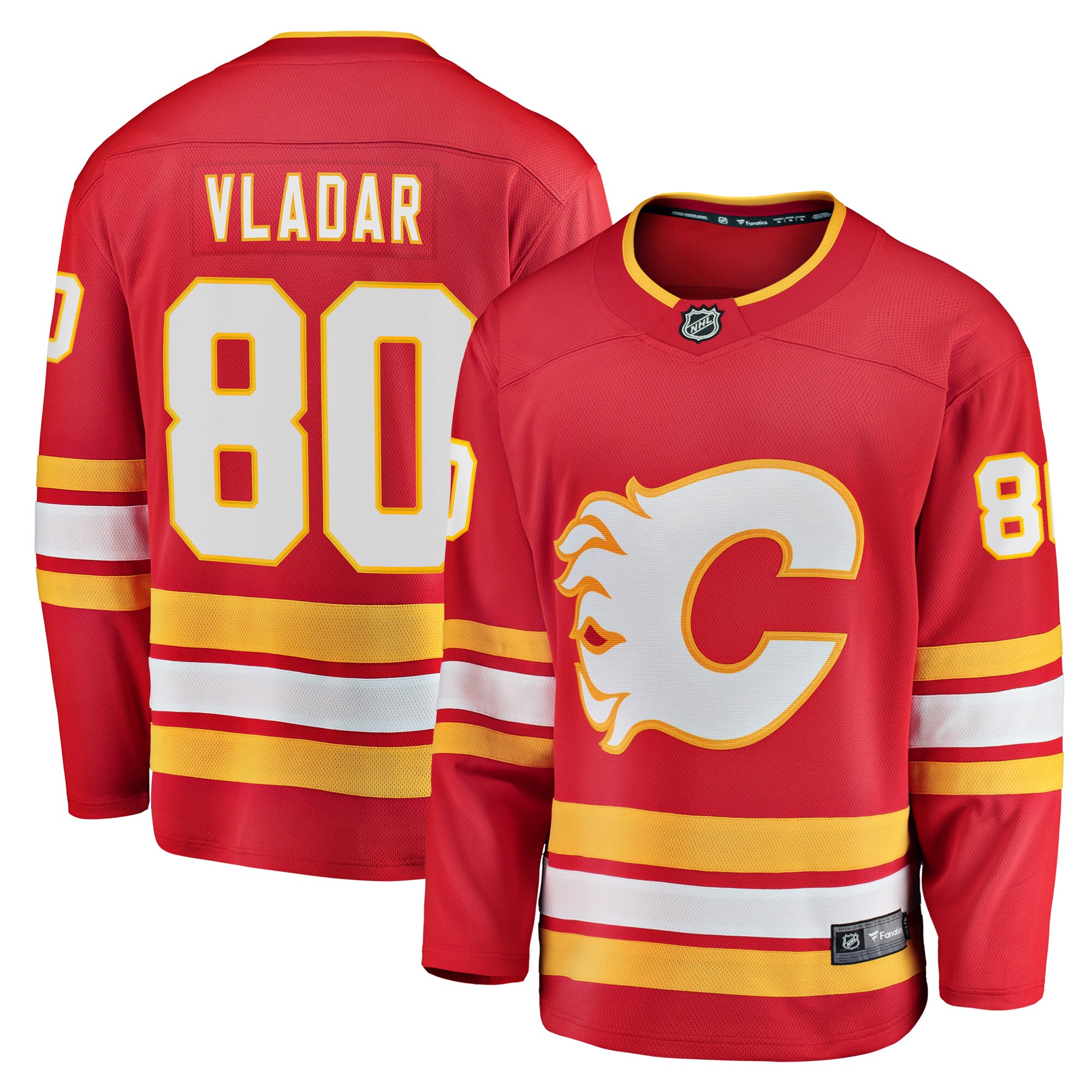 Men's Calgary Flames Daniel Vladar Red Home Breakaway Player Jersey - JS232 