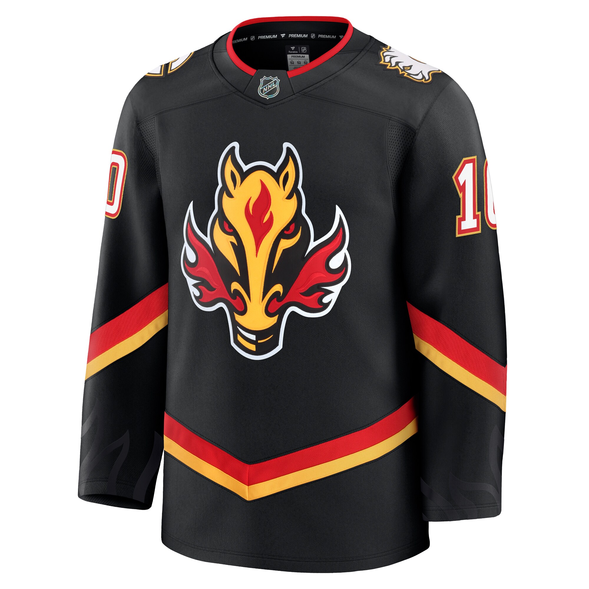 Alternative view of Men's Calgary Flames Jonathan Huberdeau Black Alternate Premium Jersey - JS970 