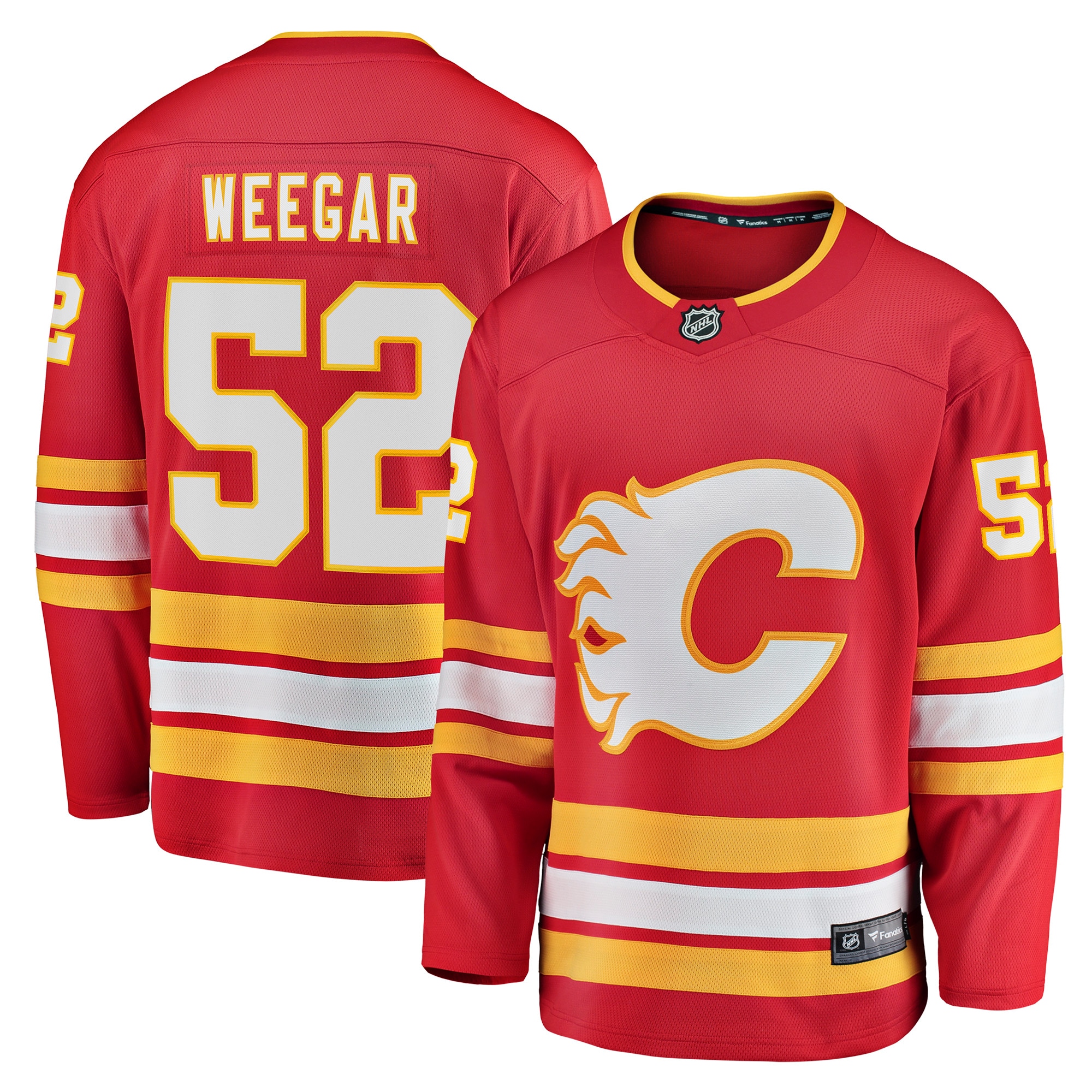 Men's Calgary Flames MacKenzie Weegar Red Home Breakaway Player Jersey - JS243 