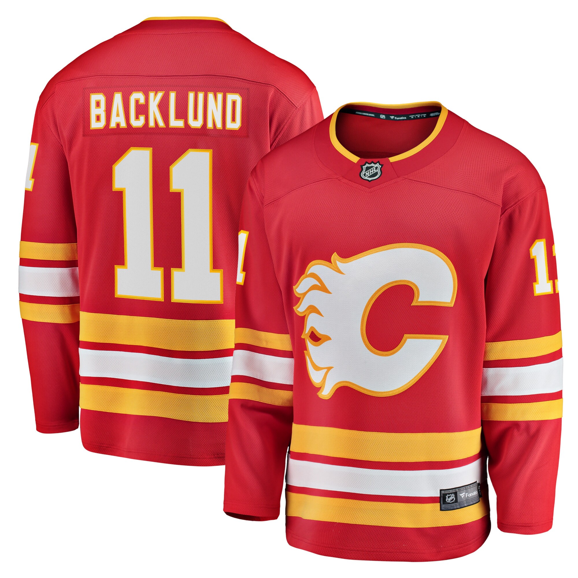 Men's Calgary Flames Mikael Backlund Red Home Breakaway Player Jersey - JS865 