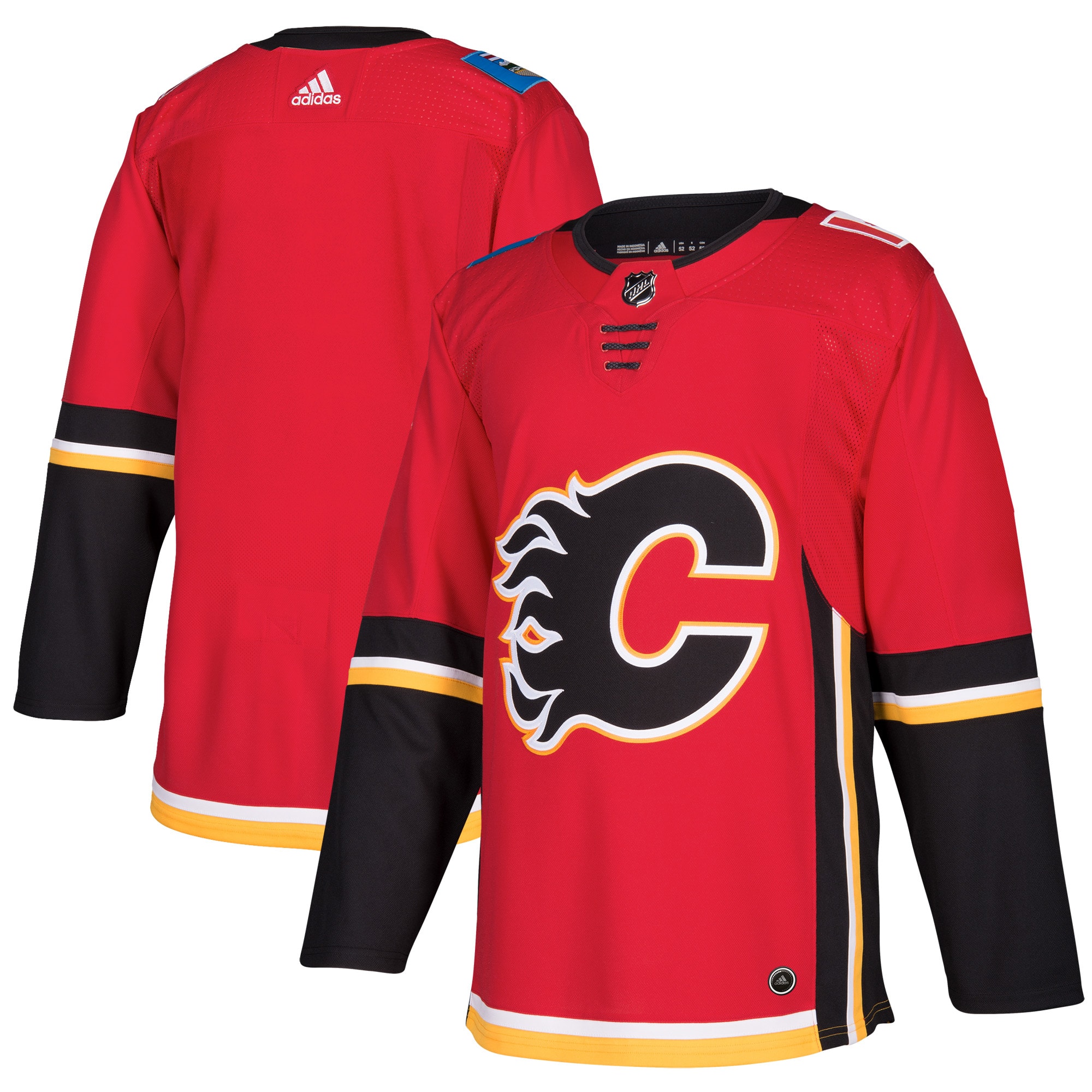 Men's Calgary Flames Red Home Blank Jersey - JS637 