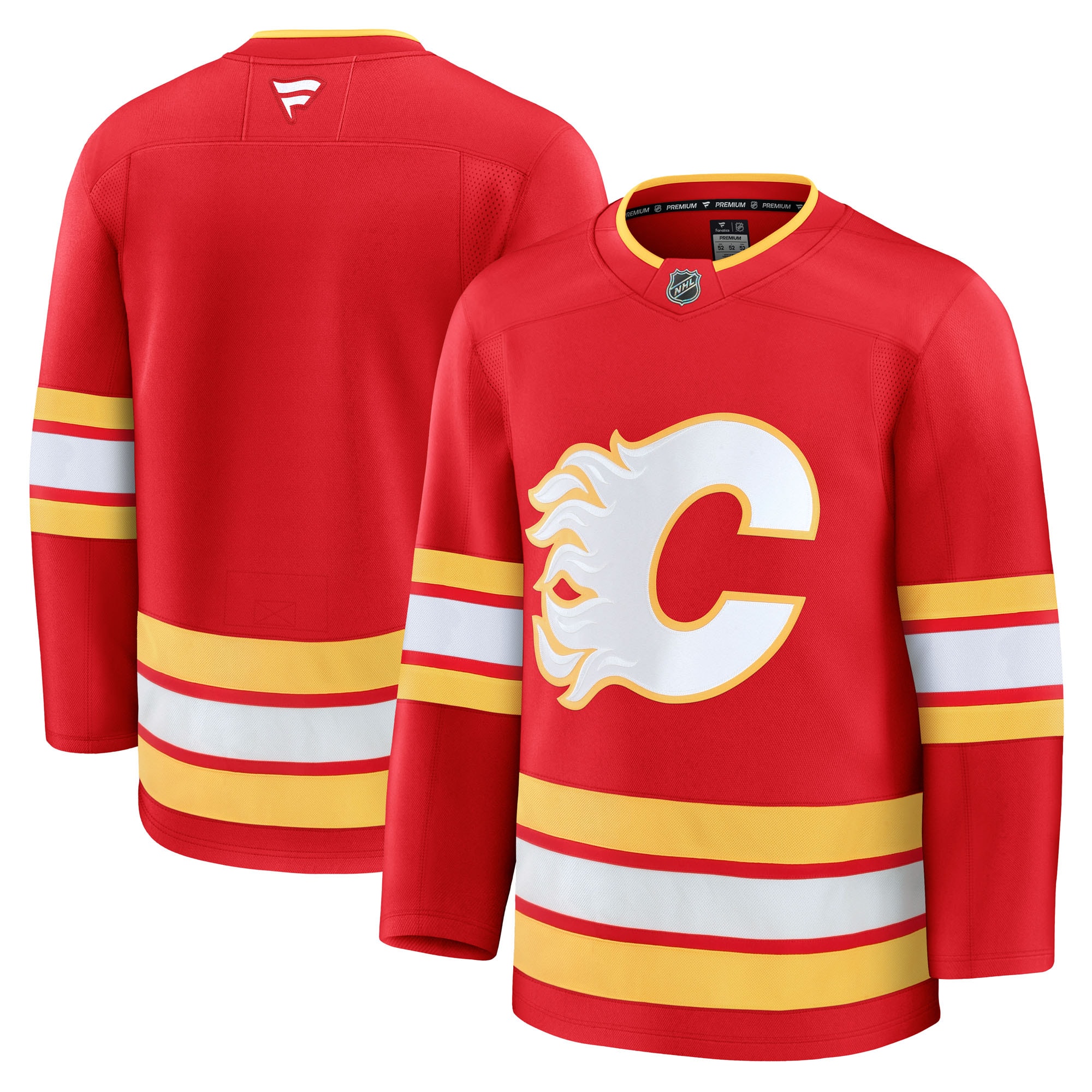 Men's Calgary Flames Red Home Premium Jersey - JS879 