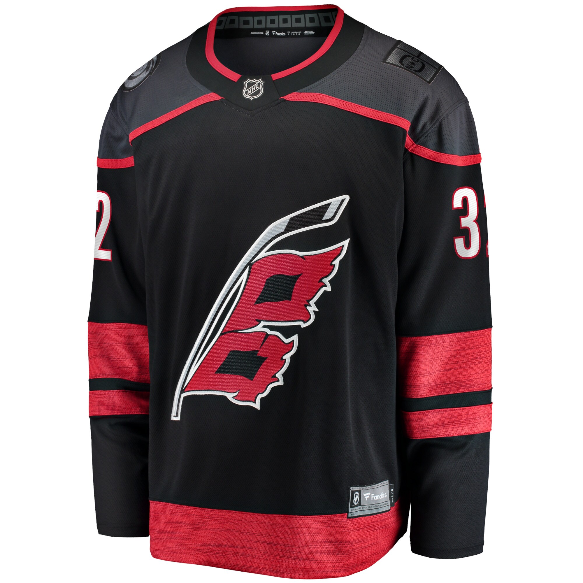 Alternative view of Men's Carolina Hurricanes Antti Raanta Black Home Breakaway Player Jersey - JS189 
