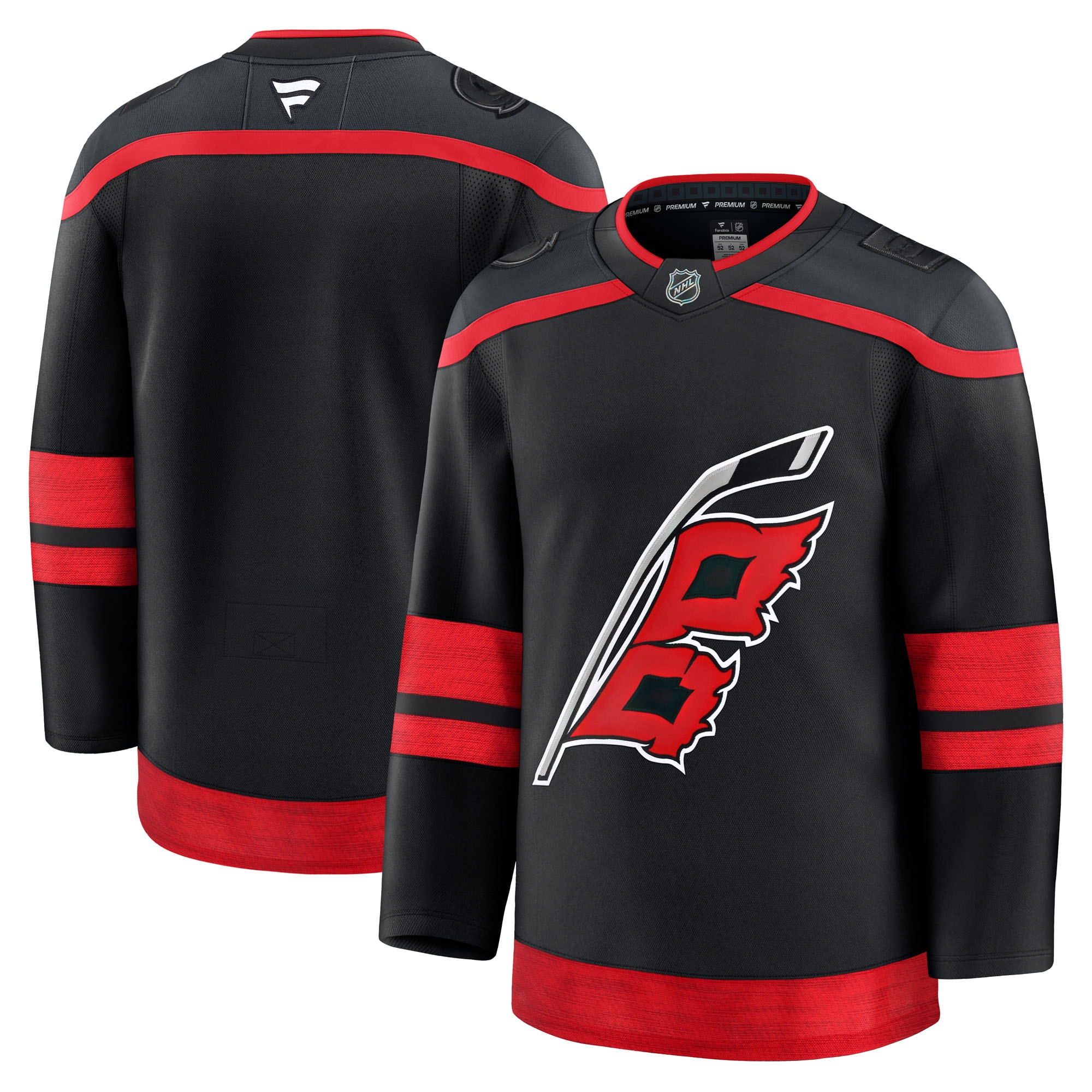 Men's Carolina Hurricanes Black Home Premium Jersey - JS838 