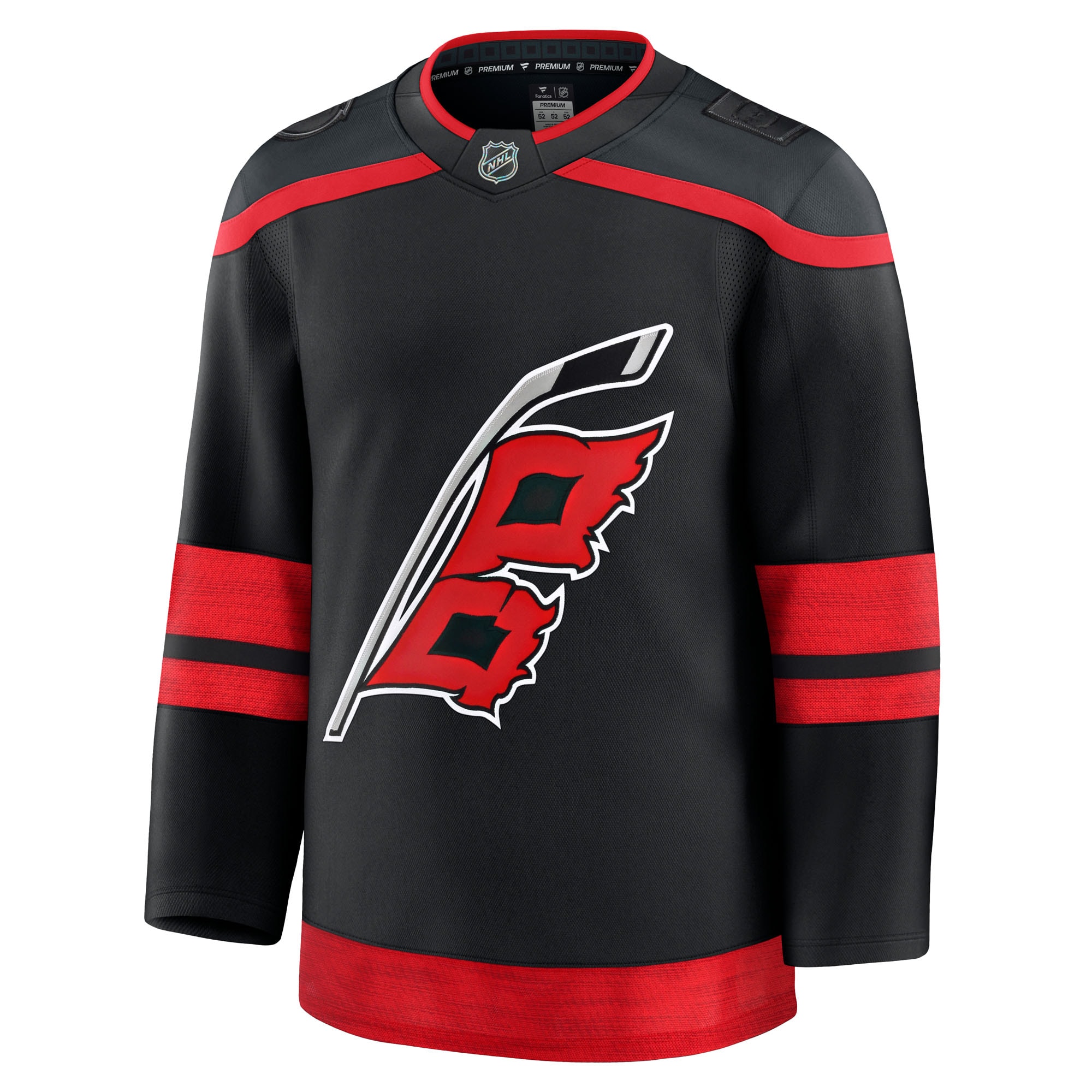 Alternative view of Men's Carolina Hurricanes Black Home Premium Jersey - JS838 