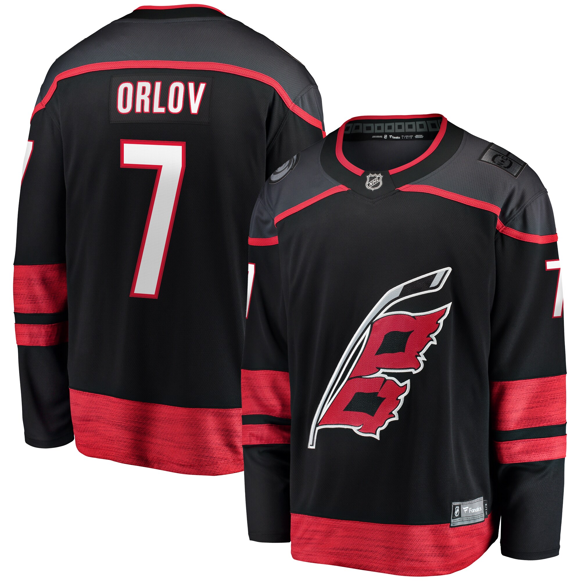 Men's Carolina Hurricanes Dmitry Orlov Black Home Breakaway Jersey - JS180 