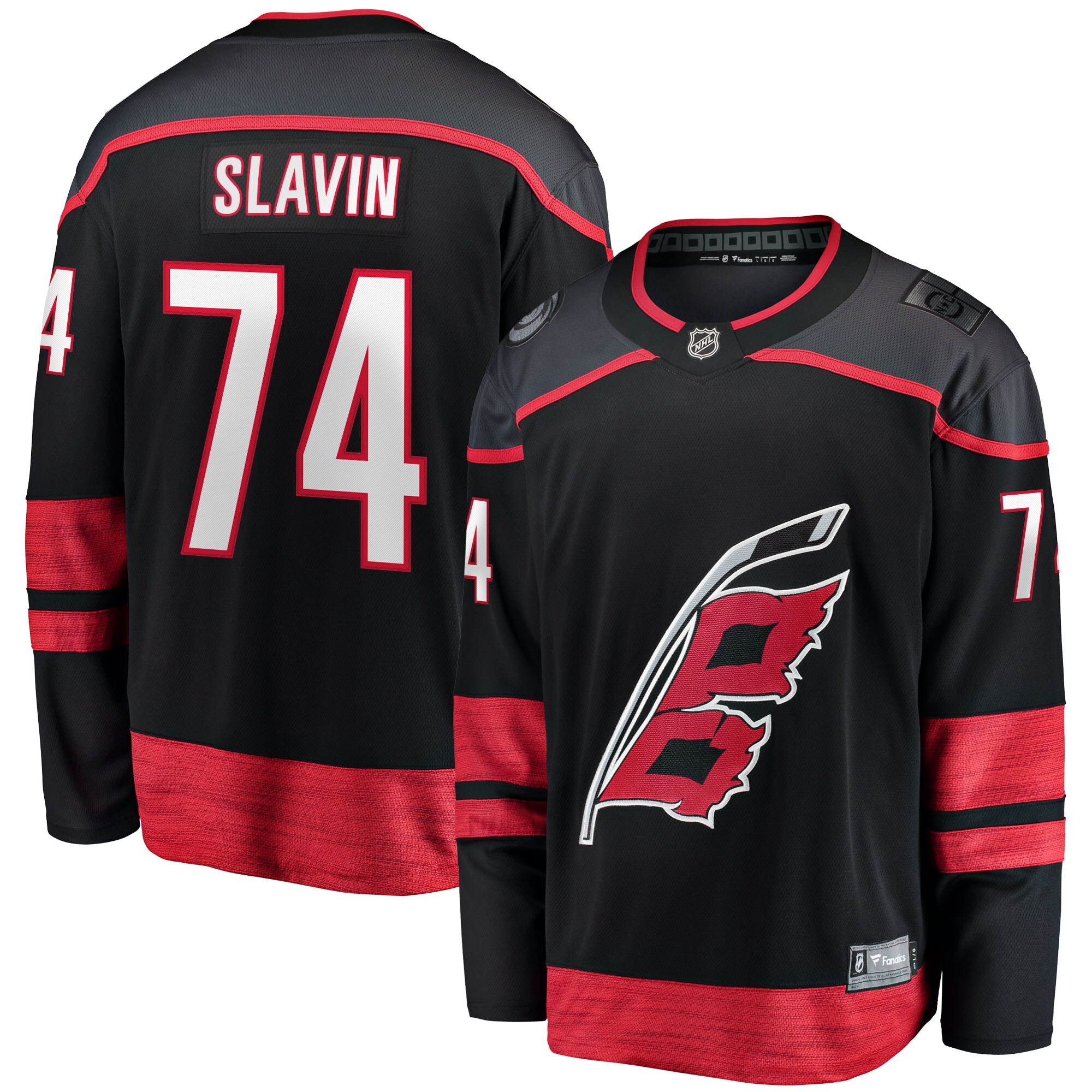 Men's Carolina Hurricanes Jaccob Slavin Black Home Breakaway Player Jersey - JS916 