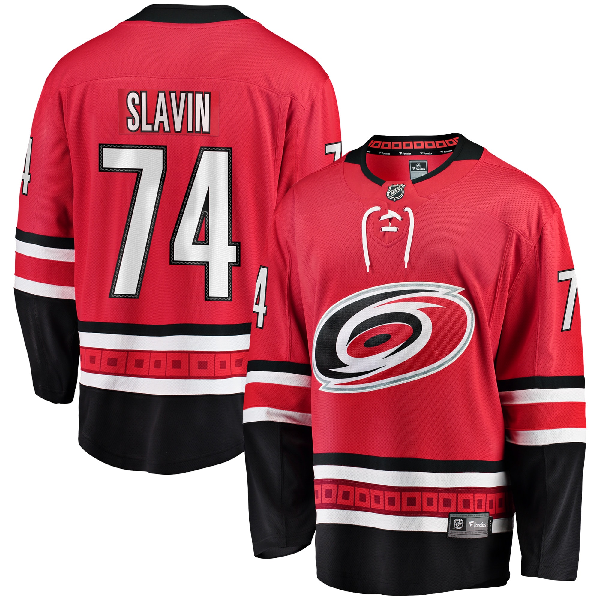 Men's Carolina Hurricanes Jaccob Slavin Red Alternate Breakaway Player Jersey - JS318 