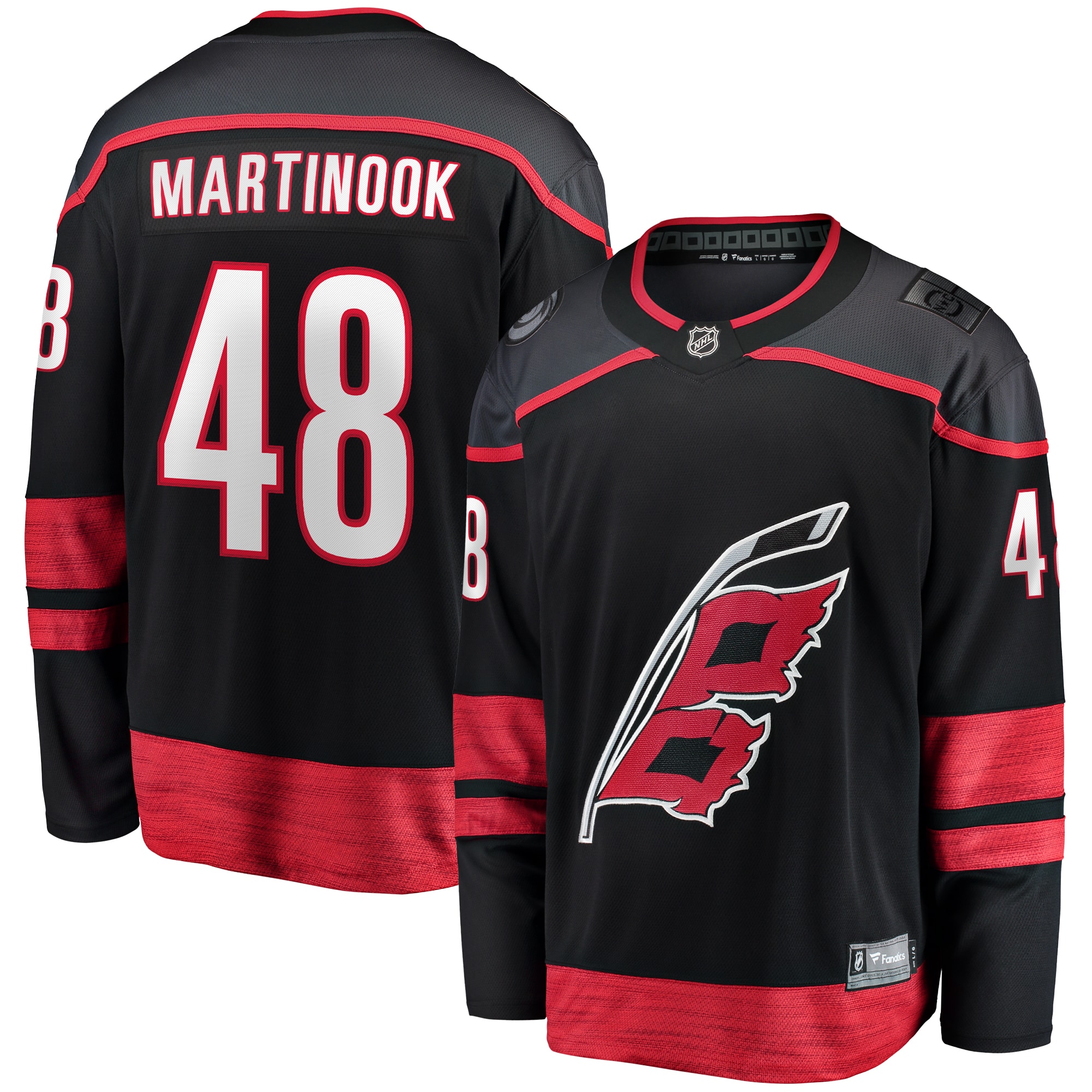 Men's Carolina Hurricanes Jordan Martinook Black Home Breakaway Jersey - JS746 