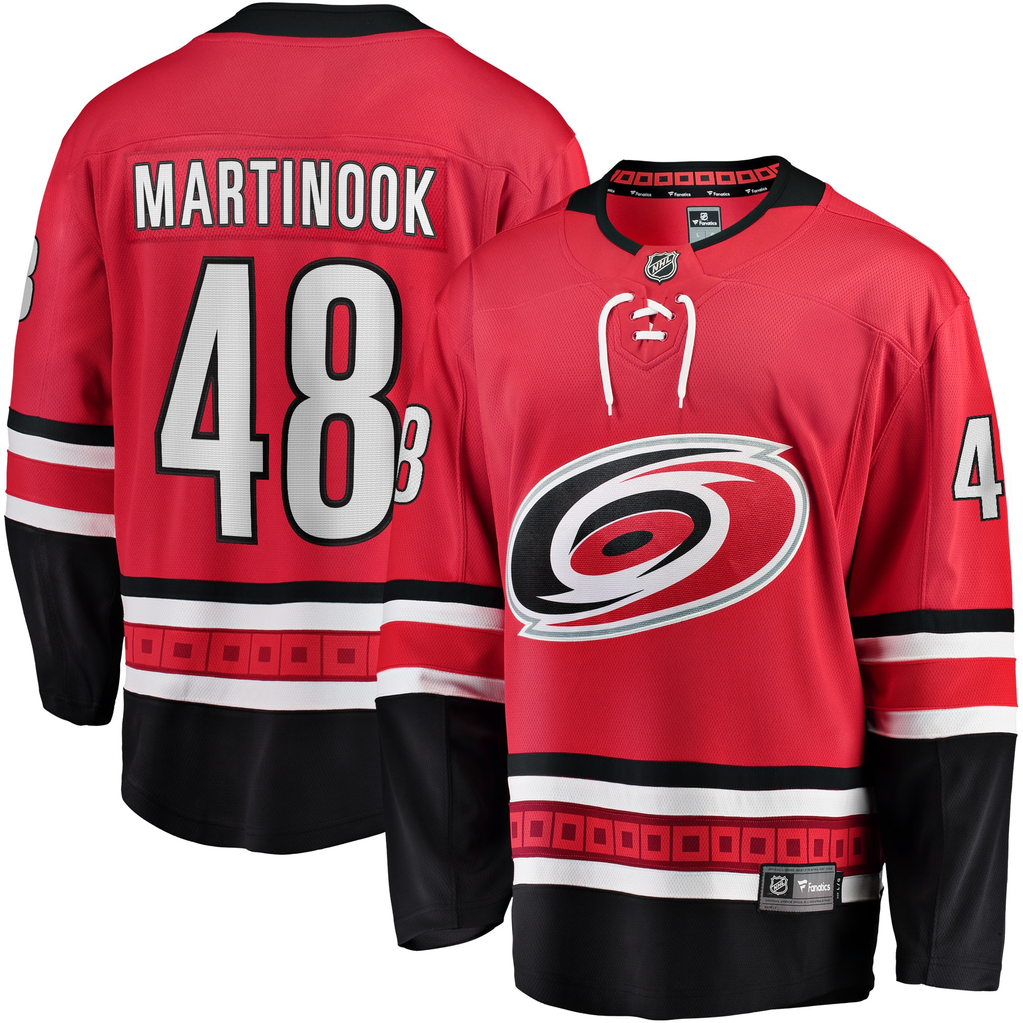 Men's Carolina Hurricanes Jordan Martinook Red Alternate Breakaway Player Jersey - JS855 