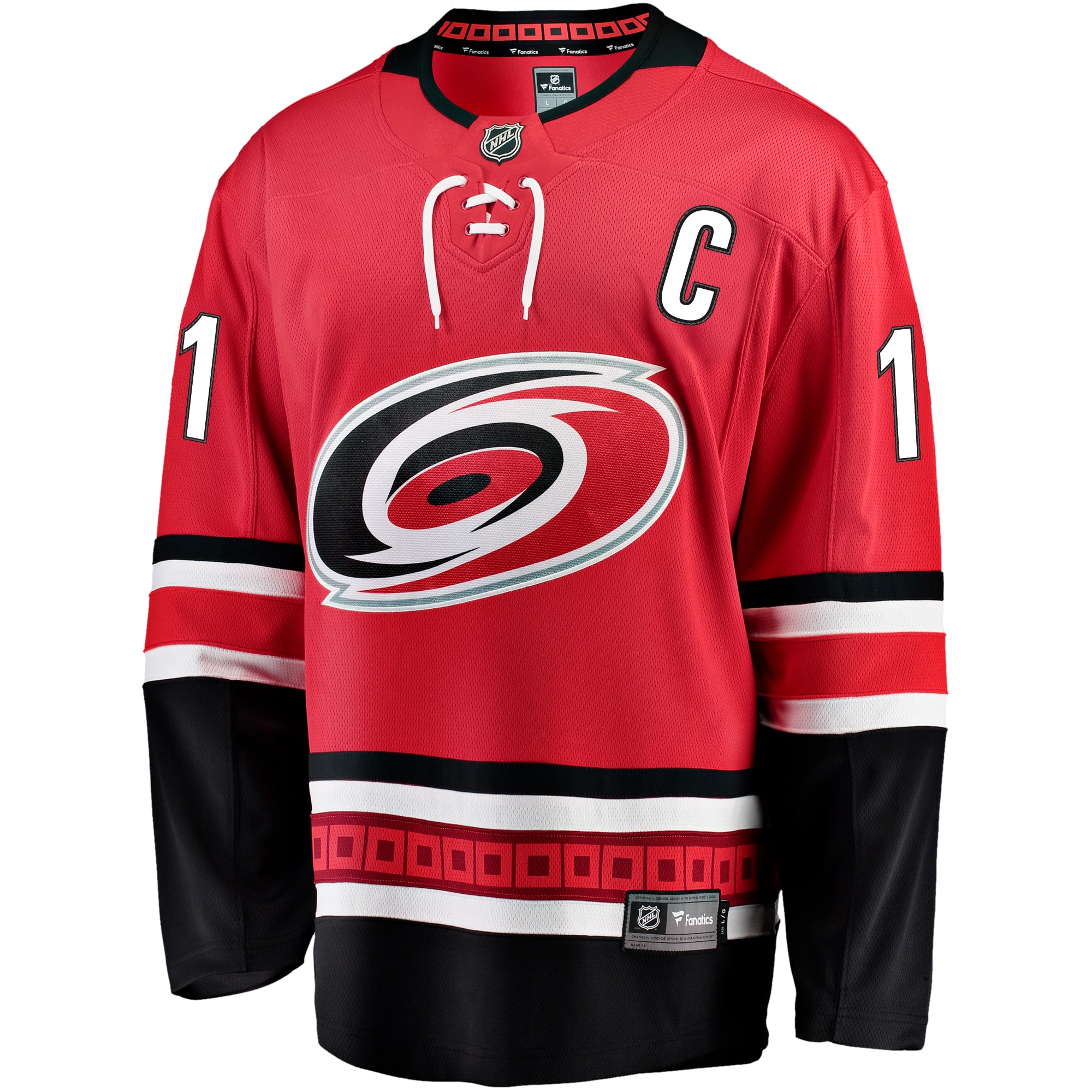 Alternative view of Men's Carolina Hurricanes Jordan Staal Red Alternate Breakaway Jersey - JS307 