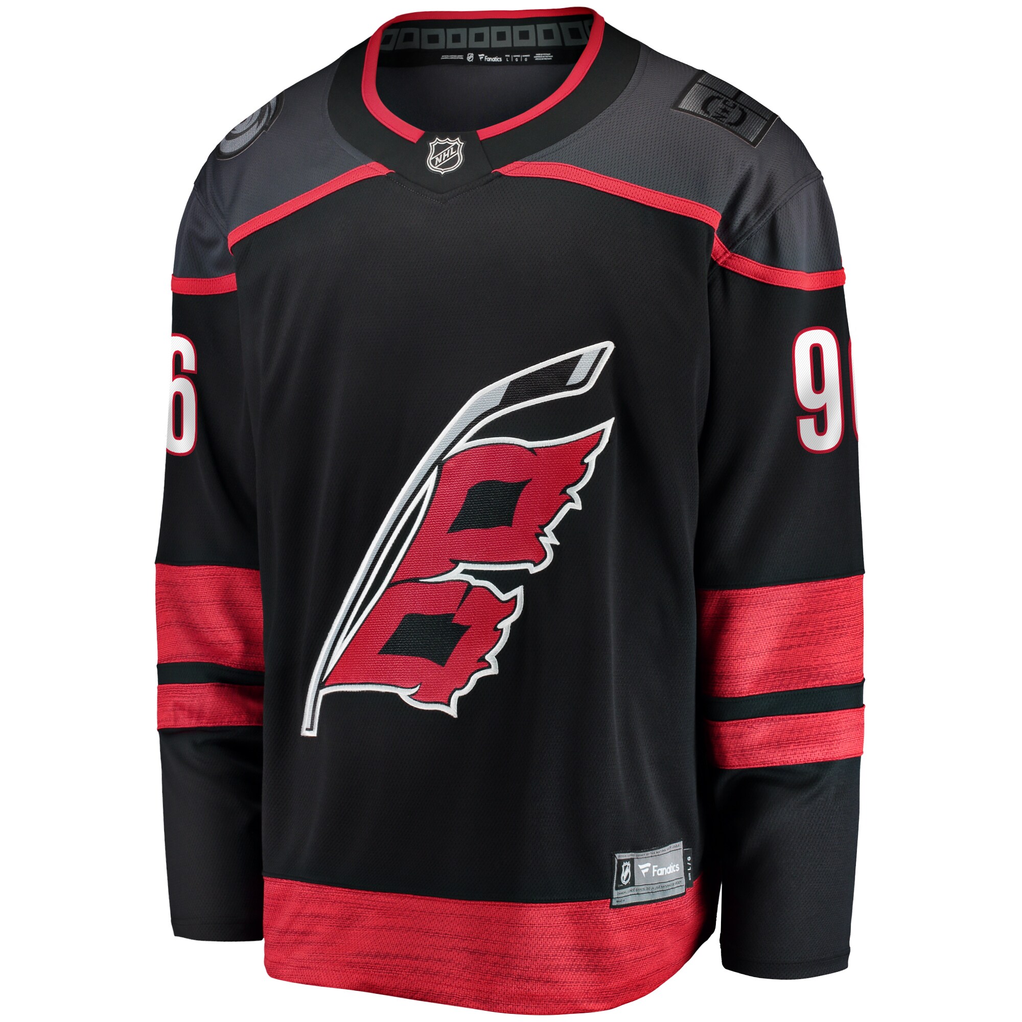 Alternative view of Men's Carolina Hurricanes Mikko Rantanen Black Home Breakaway Jersey - JS989 