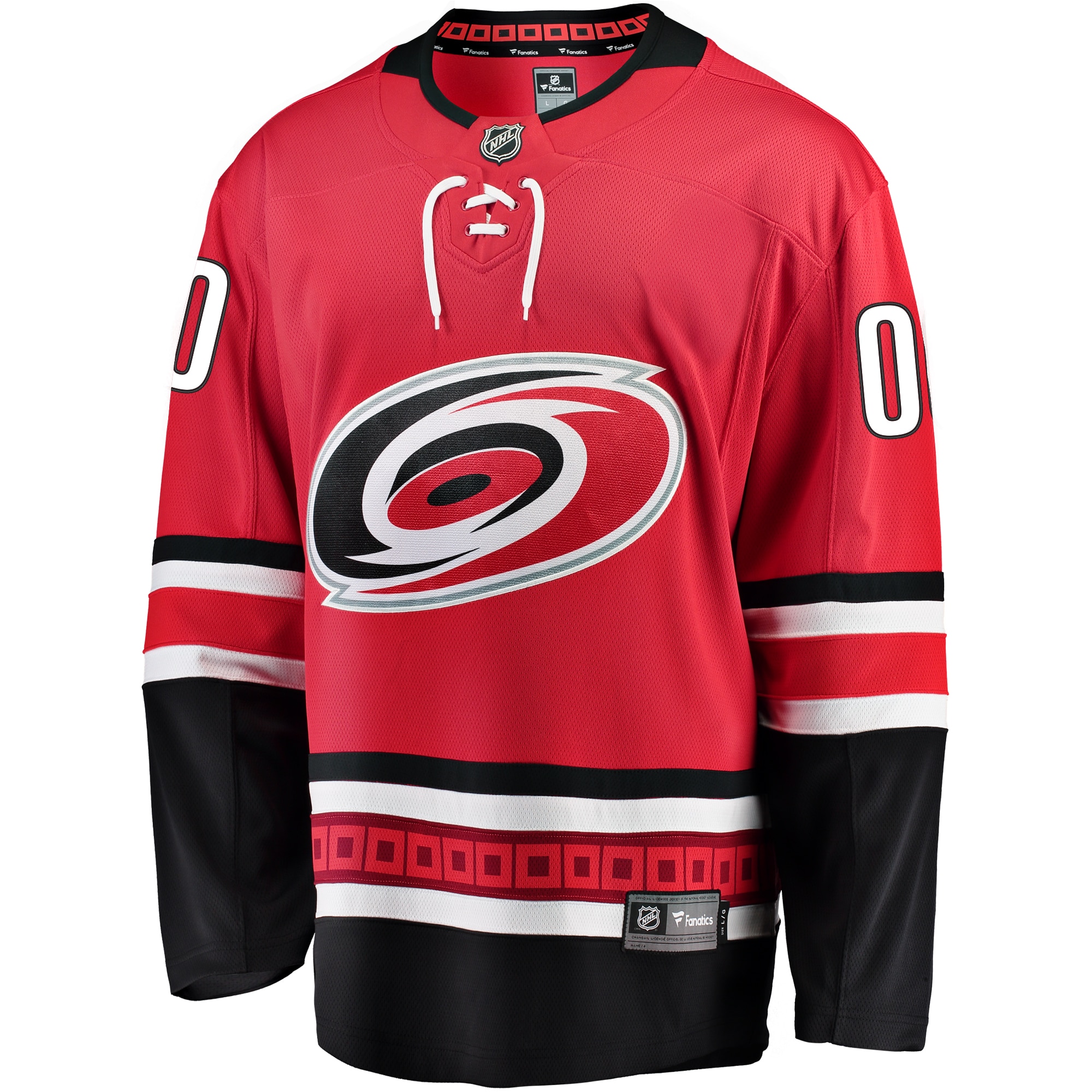 Alternative view of Men's Carolina Hurricanes Red Alternate Breakaway Custom Jersey - JS430 