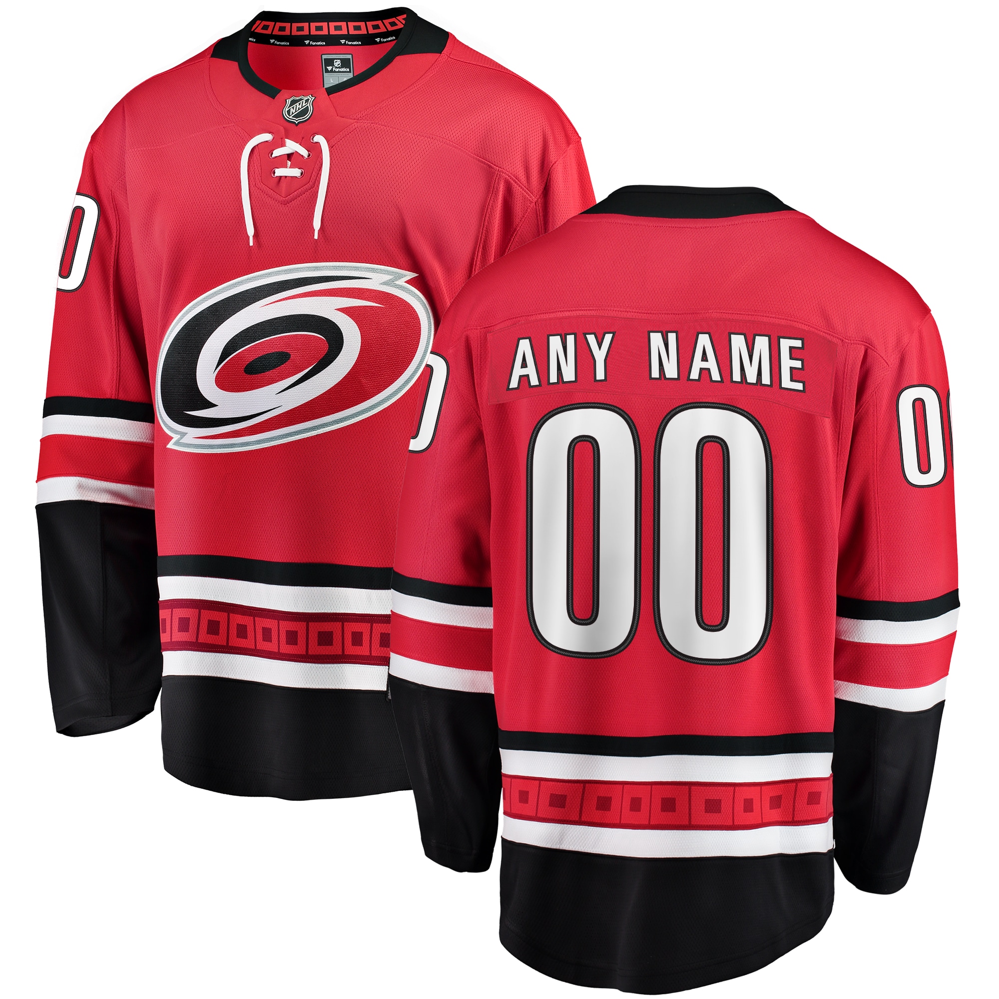 Men's Carolina Hurricanes Red Alternate Breakaway Custom Jersey - JS430 