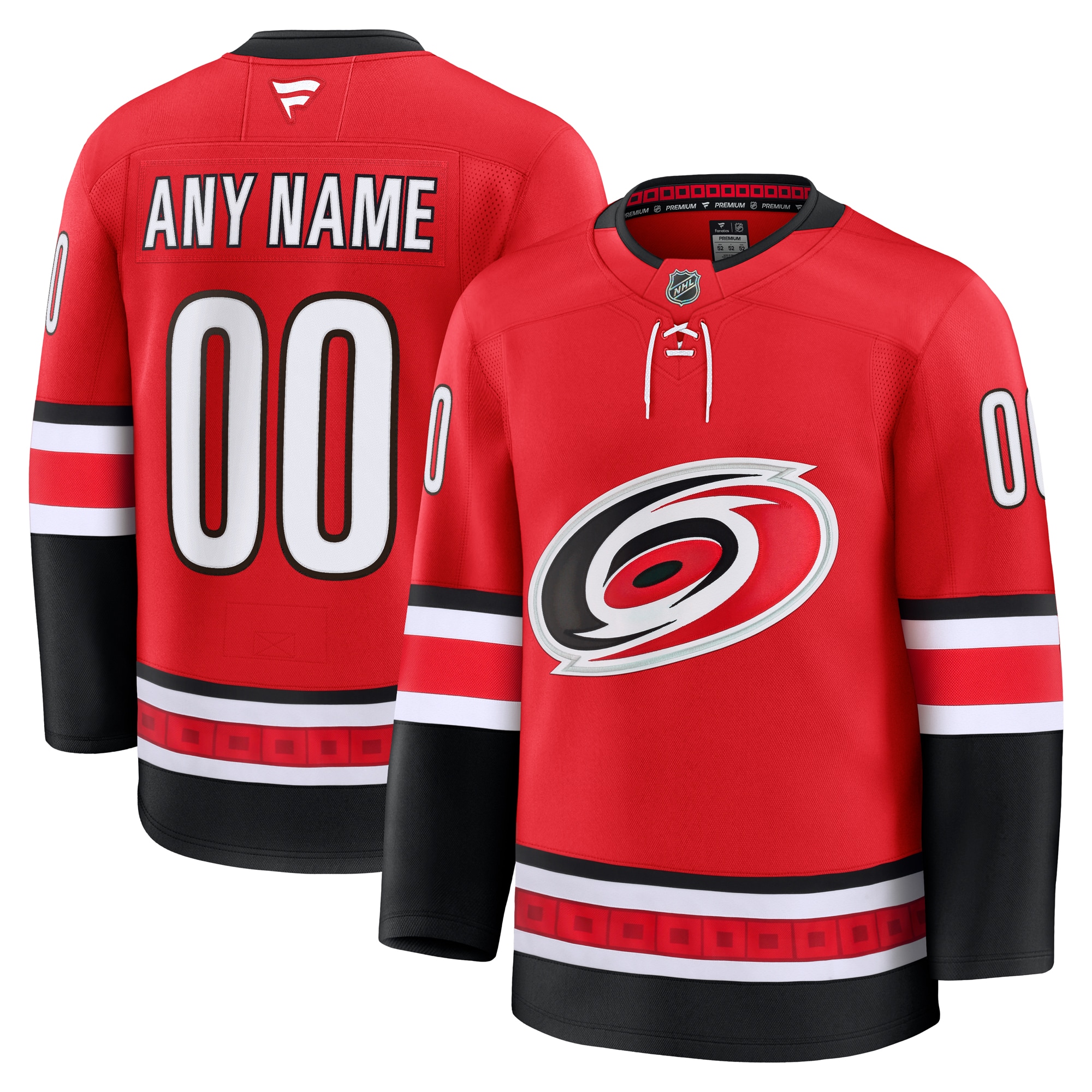 Men's Carolina Hurricanes Red Alternate Premium Custom Jersey - JS699 